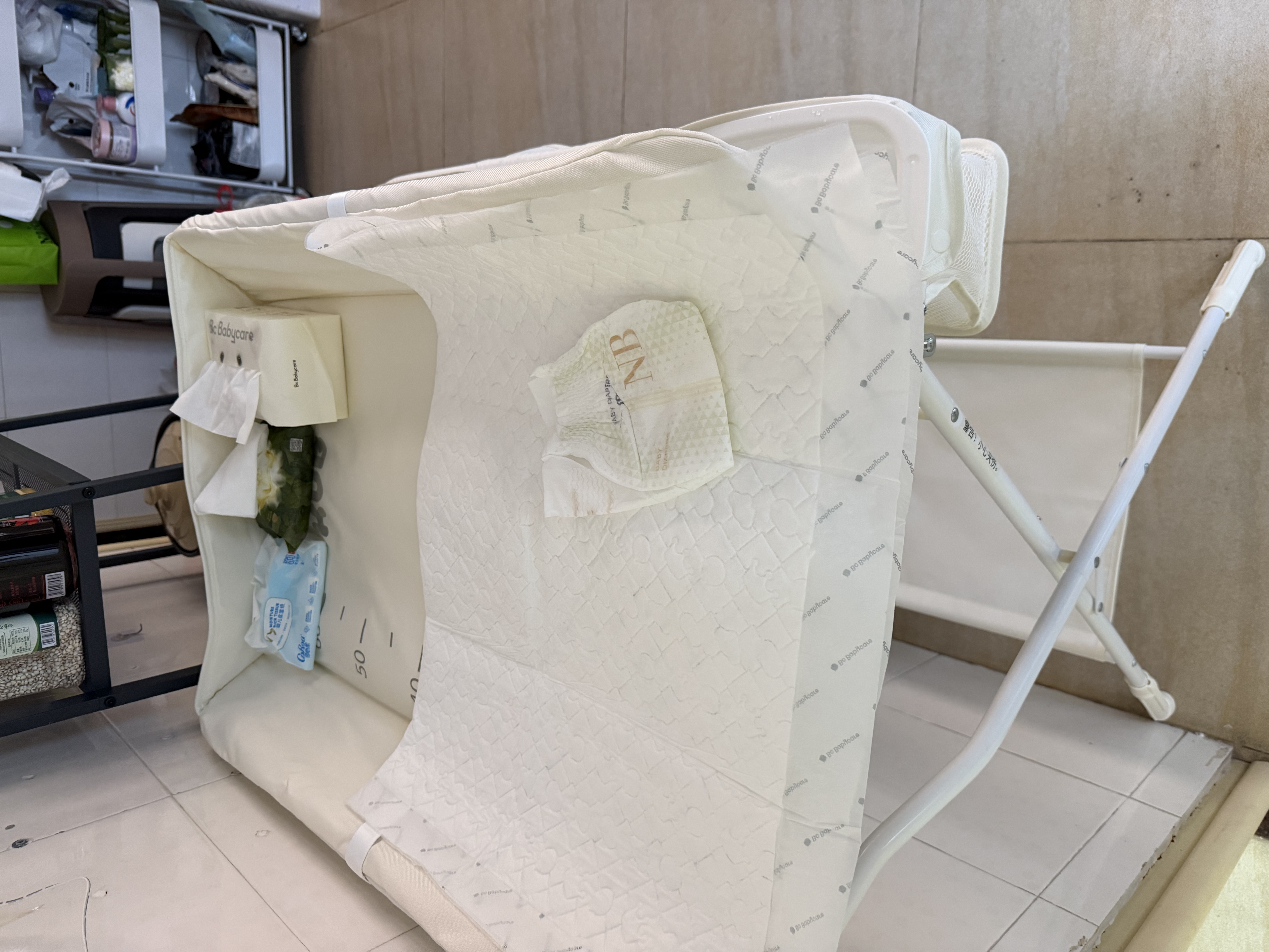 可优比（KUB）尿布台新生婴儿护理台宝宝按摩抚触洗澡可折叠-小狮子带水盆 实拍图
