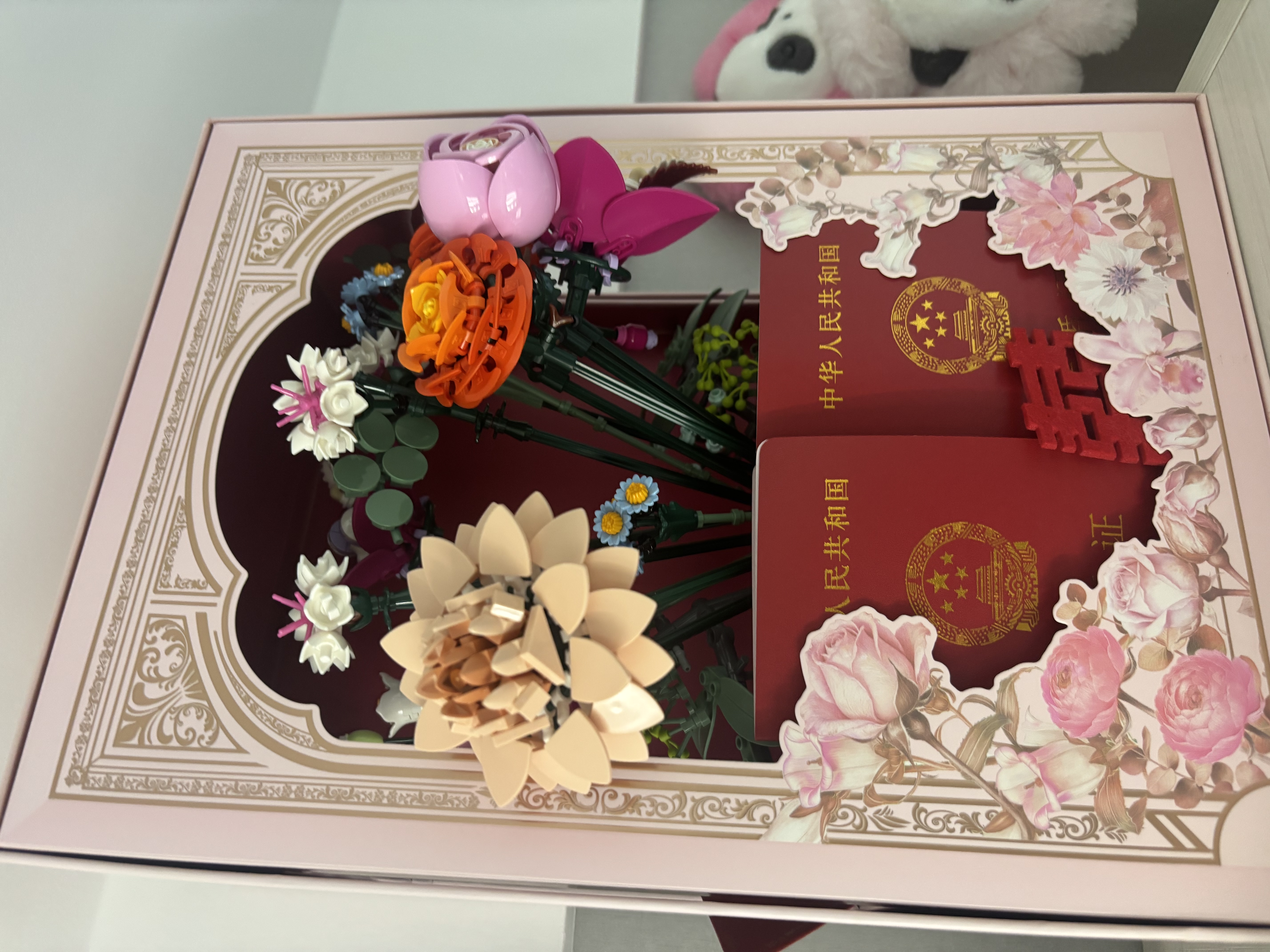 乐高（LEGO）积木10342 心动的信号同款粉黛花束男女孩玩具生日礼物赠礼袋 实拍图