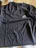 adidas速干舒适薄款运动健身上衣圆领短袖T恤男夏季阿迪达斯官方 黑色/白   XS 实拍图