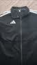 阿迪达斯（adidas）外套男2026春秋新款针织立领夹克外套防风棉质运动服 黑白 XL 实拍图