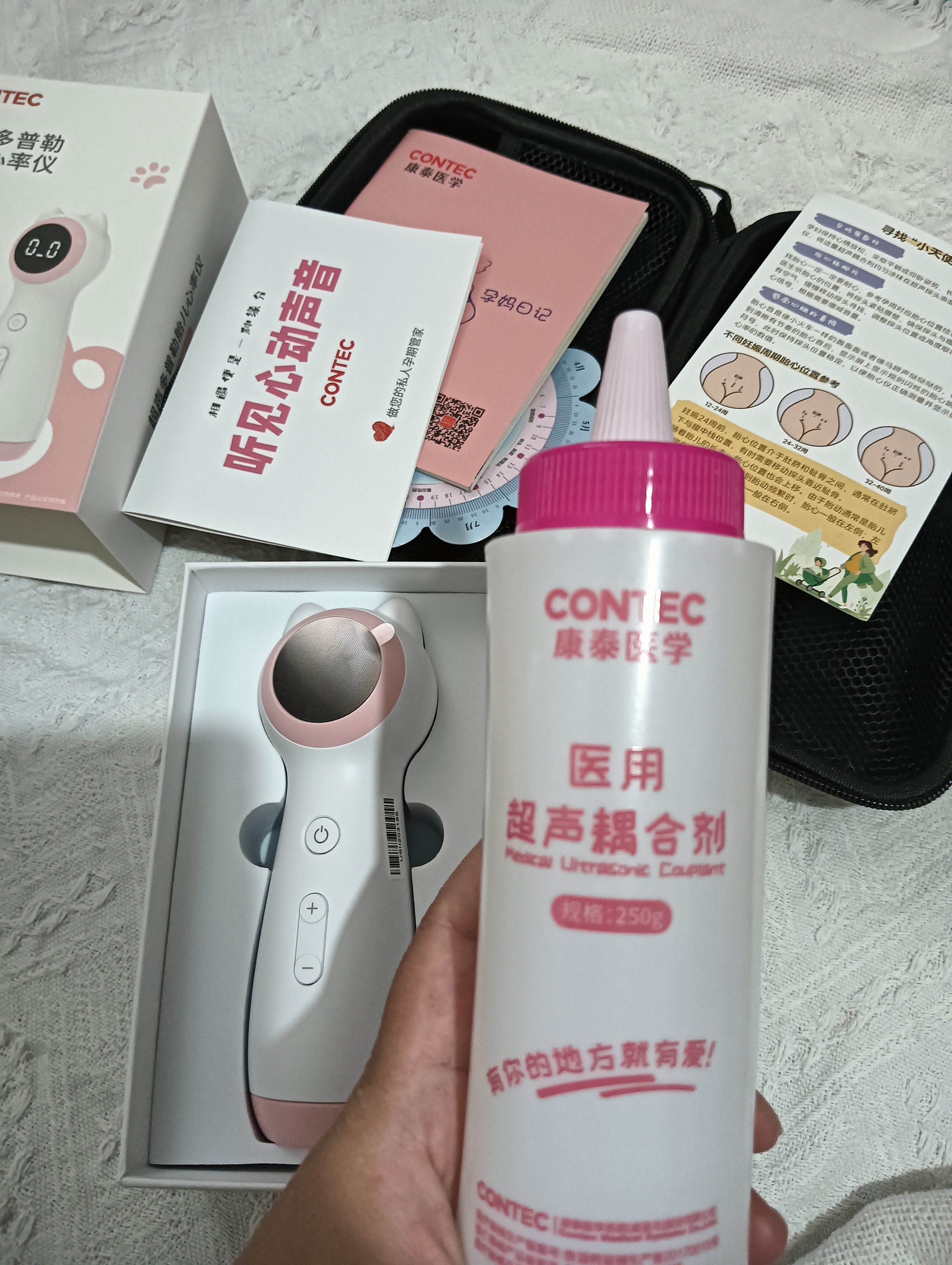 CONTEC康泰胎心监测仪孕妇家用超声多普勒医用胎心仪灵敏探头CONTEC10F 实拍图