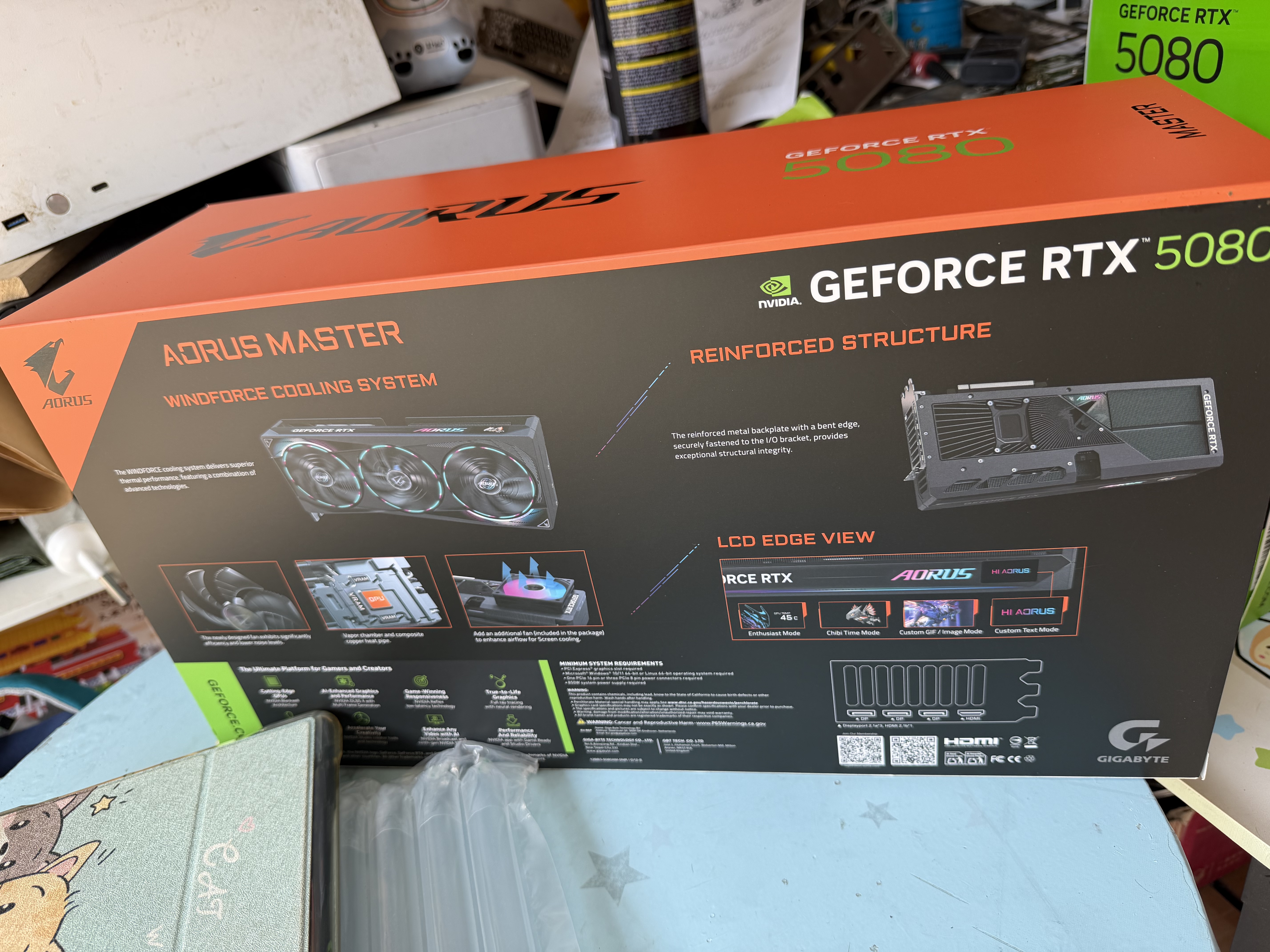 技嘉（GIGABYTE）5080显卡 超级雕 GeForce RTX 5080 AORUS MASTER OC 16G DLSS5游戏设计OpenClaw龙虾本地部署显卡 实拍图