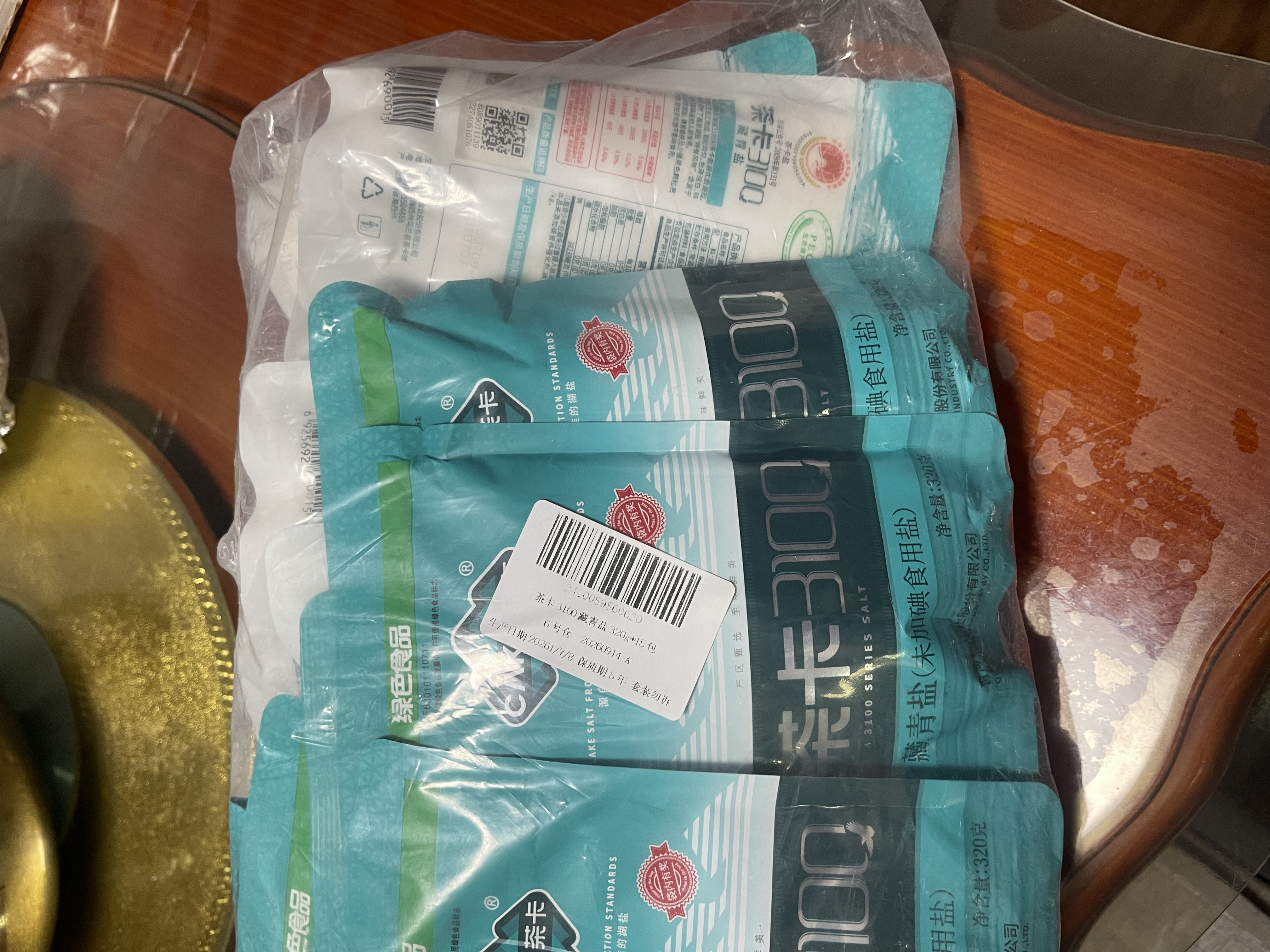 茶卡藏青盐未加碘天然湖盐无抗结剂无添加食用盐自然结晶青藏高原湖盐 3100藏青盐15包*320g 实拍图