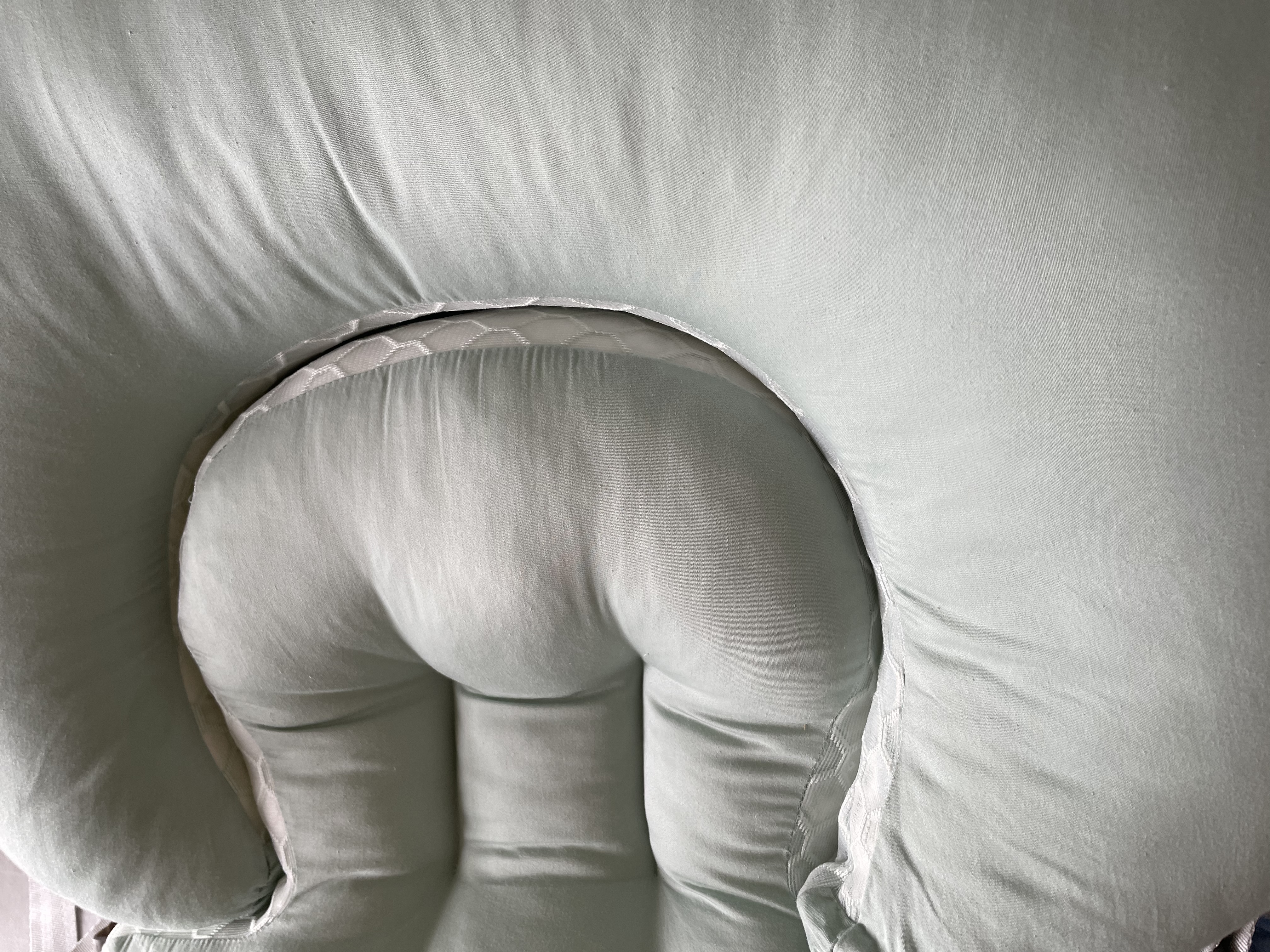 十月结晶婴儿斜坡枕棉面防吐奶呛奶躺靠睡觉哺乳练抬头可机洗0-1岁 山岚绿 实拍图