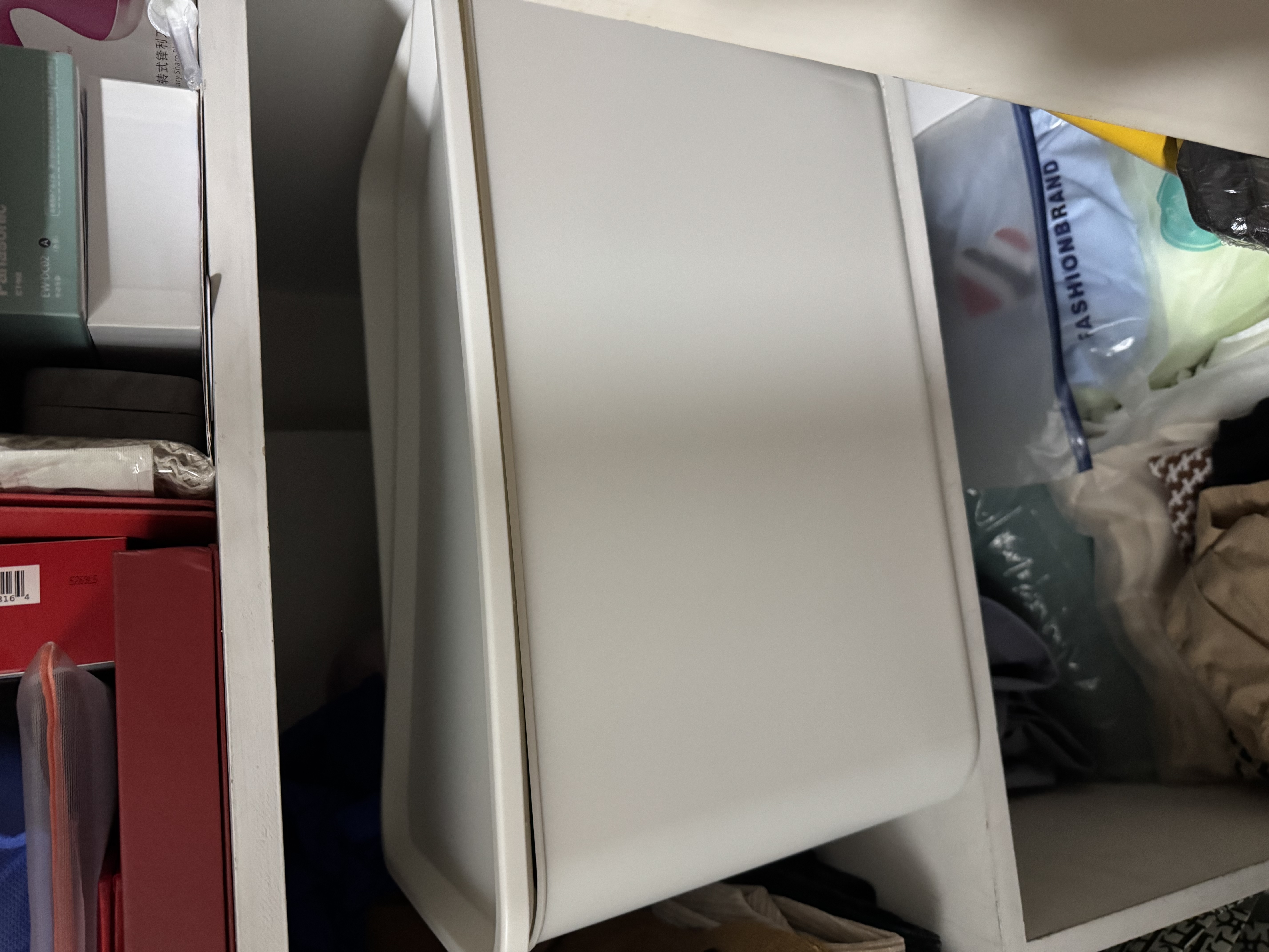 爱丽思（IRIS）桌面收纳盒收纳箱化妆品首饰内衣物整理玩具盒爱丽丝桌面储物盒子 【特大号】 白色 无盖 实拍图
