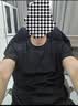 拇指白小T二代三防水光魔术男女士短袖T恤夏季纯棉经典上衣 墨黑男 2XL 实拍图
