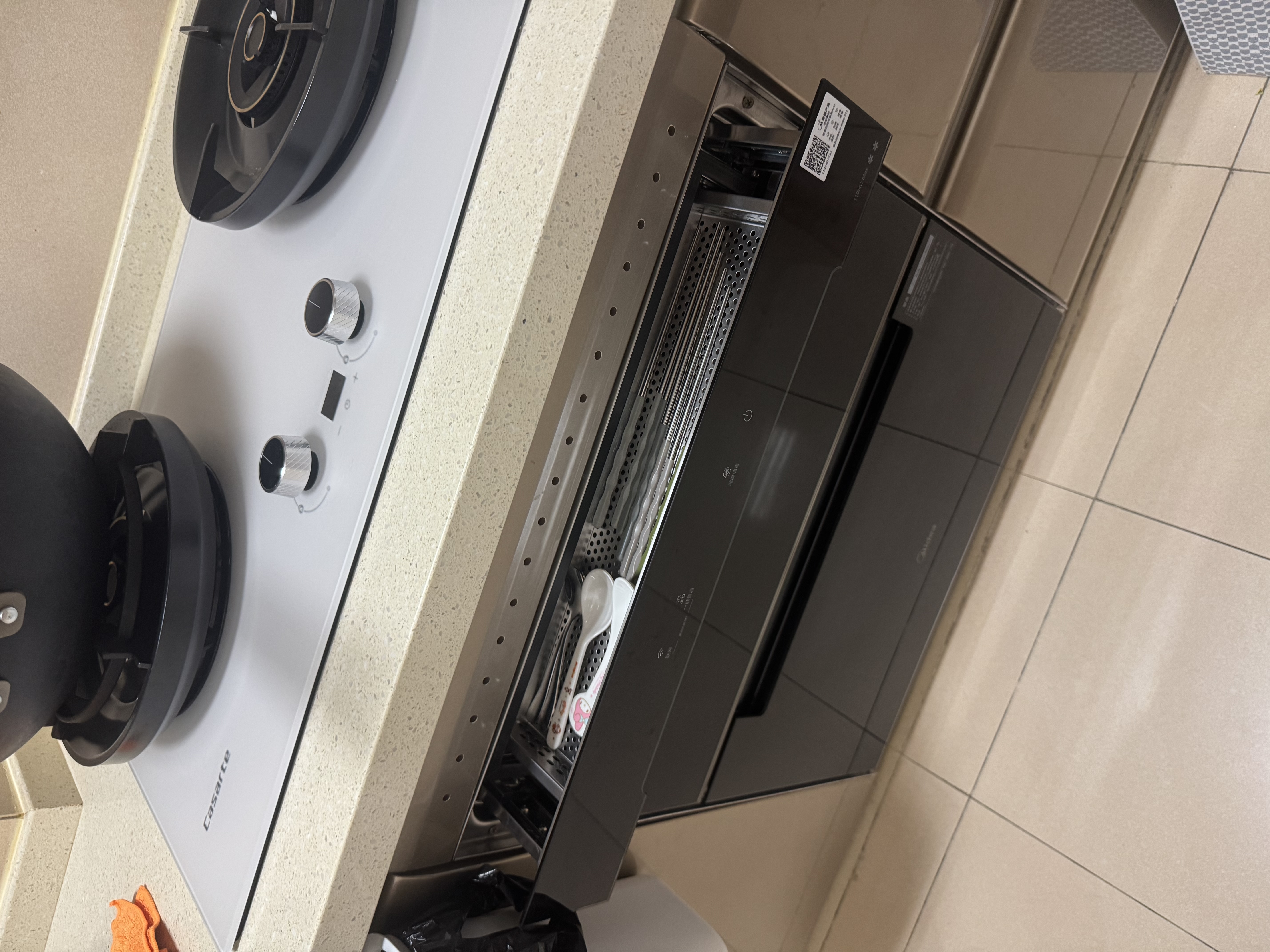 美的（Midea）【新国标二星】暖阳系列消毒柜 110L嵌入式消毒碗柜 5min快消母婴消毒光波3.0美居智能110HQMax 实拍图