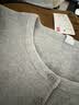 优衣库罗纹亨利领T恤/长袖女装修身内搭打底487908 487581 487581/02浅灰色 L 实拍图