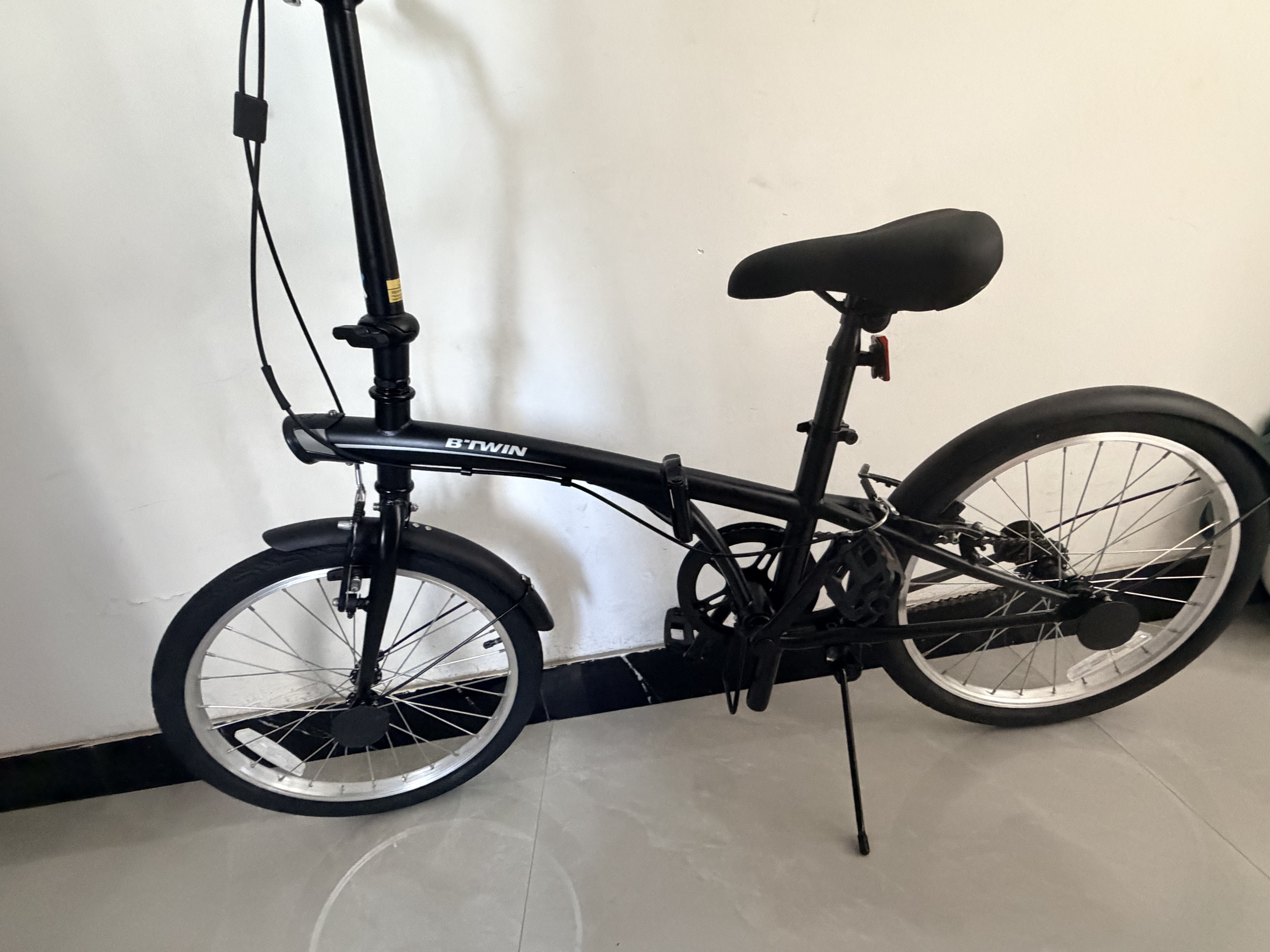 迪卡侬自行车T100折叠自行车折叠便携实用城市通勤单车20寸-2430961 实拍图