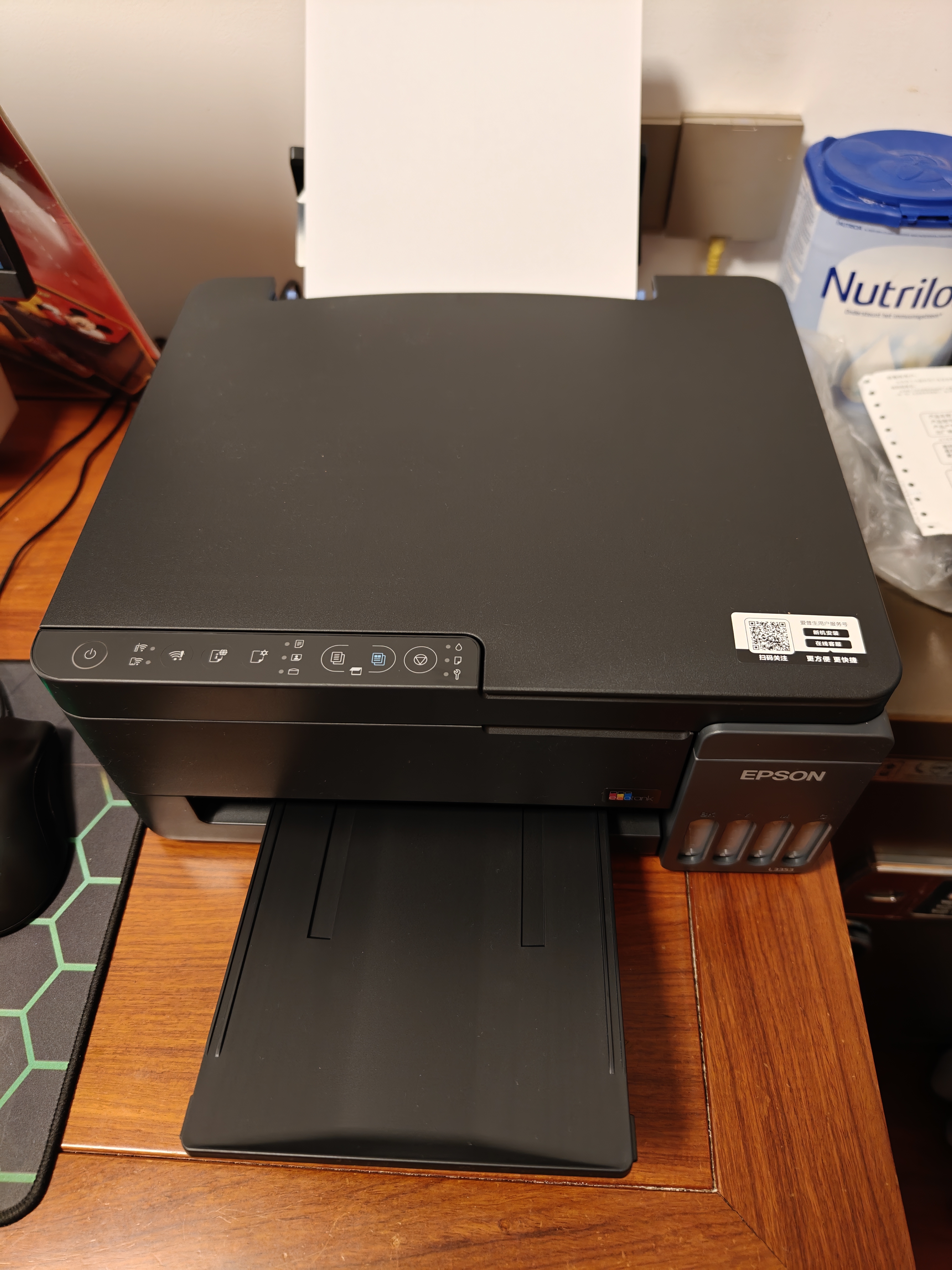 爱普生（EPSON）【6代新品】L3353墨仓式彩色家用AI学习打印机 L3251/L3255升级版(打印复印扫描 微信/无线 黑色） 实拍图