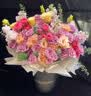 冉子花坊鲜花速递粉玫瑰抱抱桶向日葵花篮生日礼物同城配送 爱的抱抱紫色 实拍图