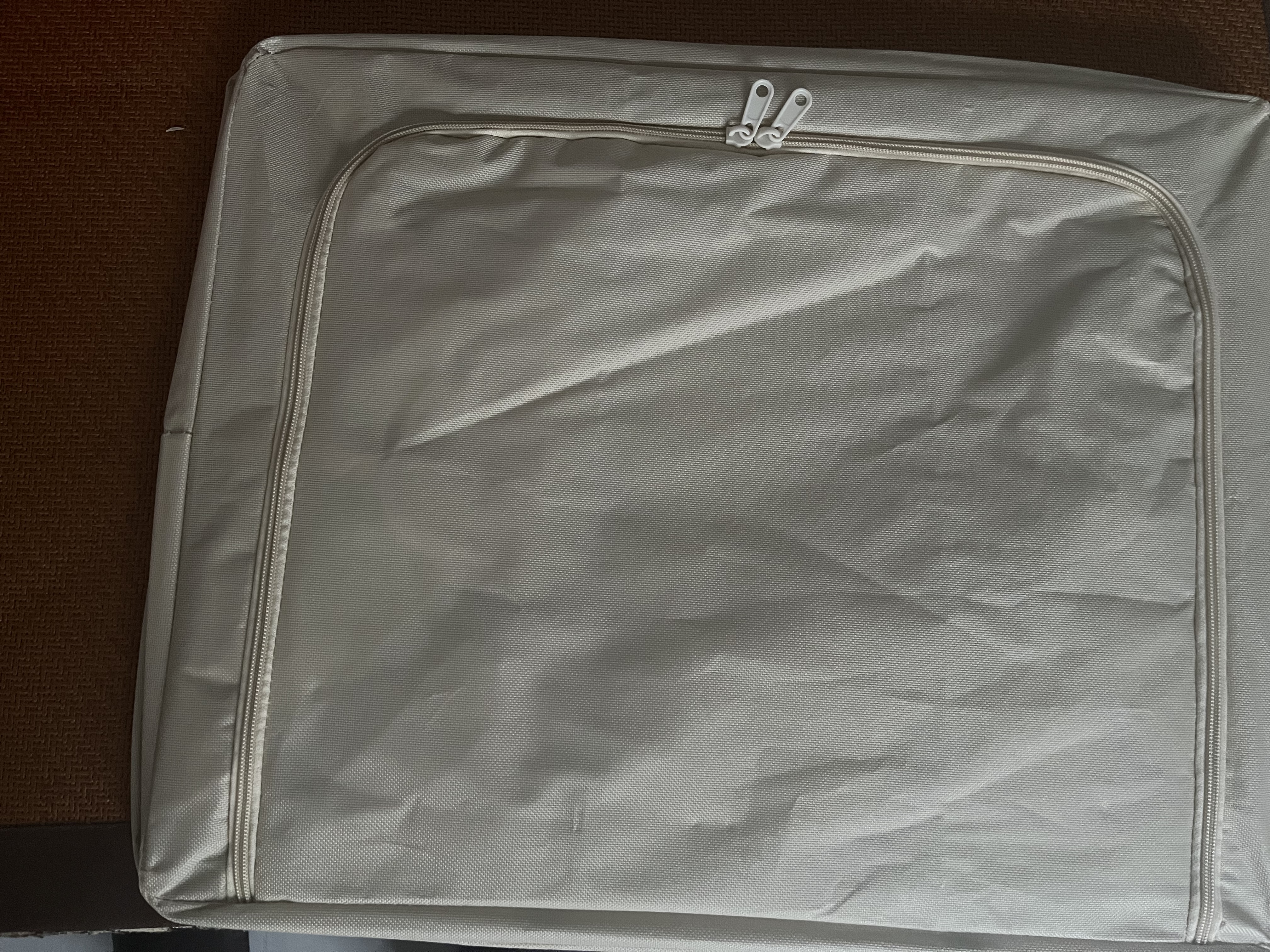 登比布艺收纳箱衣服棉被整理箱玩具衣物储物箱百纳箱 米色66L2只装 实拍图