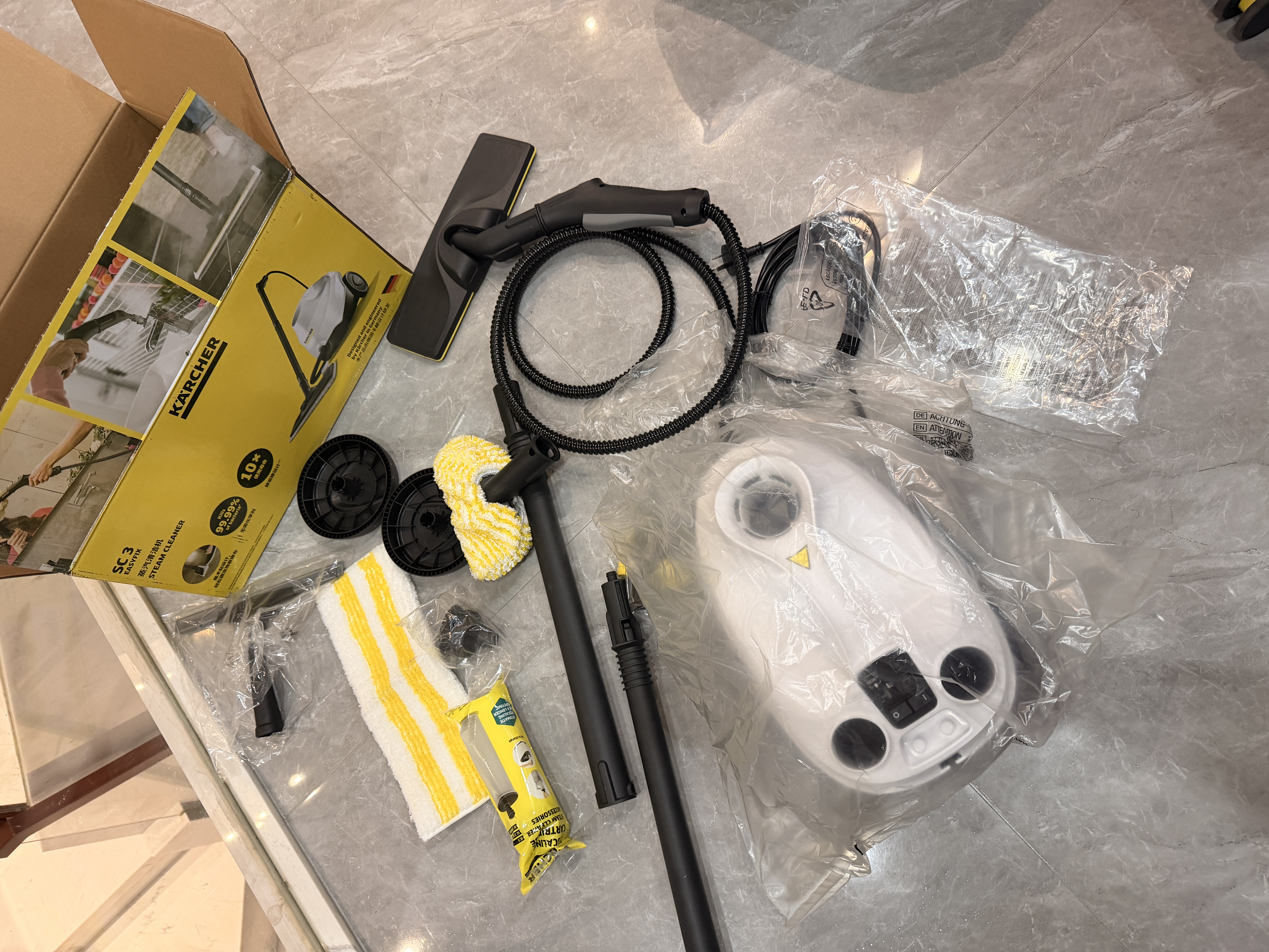 KARCHER德国卡赫蒸汽拖把拖地家用高压高温清洁机全屋厨房油烟机空调清洗一体机30秒速热洗地机杀菌SC3 实拍图