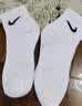 耐克（NIKE）男袜女袜 26新款训练透气短中长袜快干休闲跑步健身运动nike袜子 热推/简约经典白色/三双装/中袜 M/24-26厘米/38-42码 实拍图