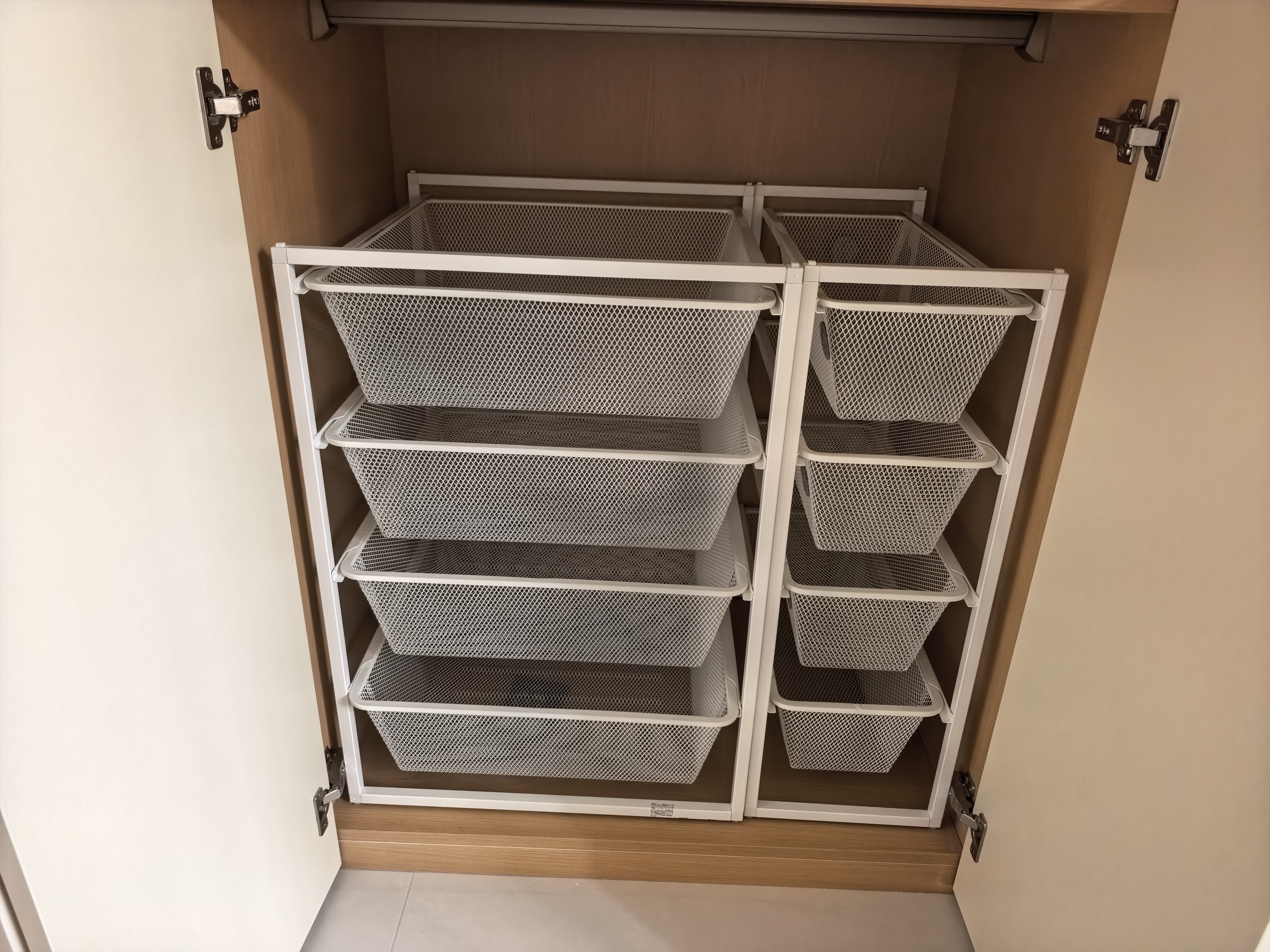 宜家（IKEA）JONAXEL尤纳赛尔带细网篮书架落地花架置物架卫生间收纳 储物组合 密网篮25x51x70cm 实拍图