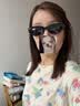 四万公里猫眼墨镜女款2026新款高级感方圆脸显脸小偏光镜防紫外线太阳眼镜 实拍图