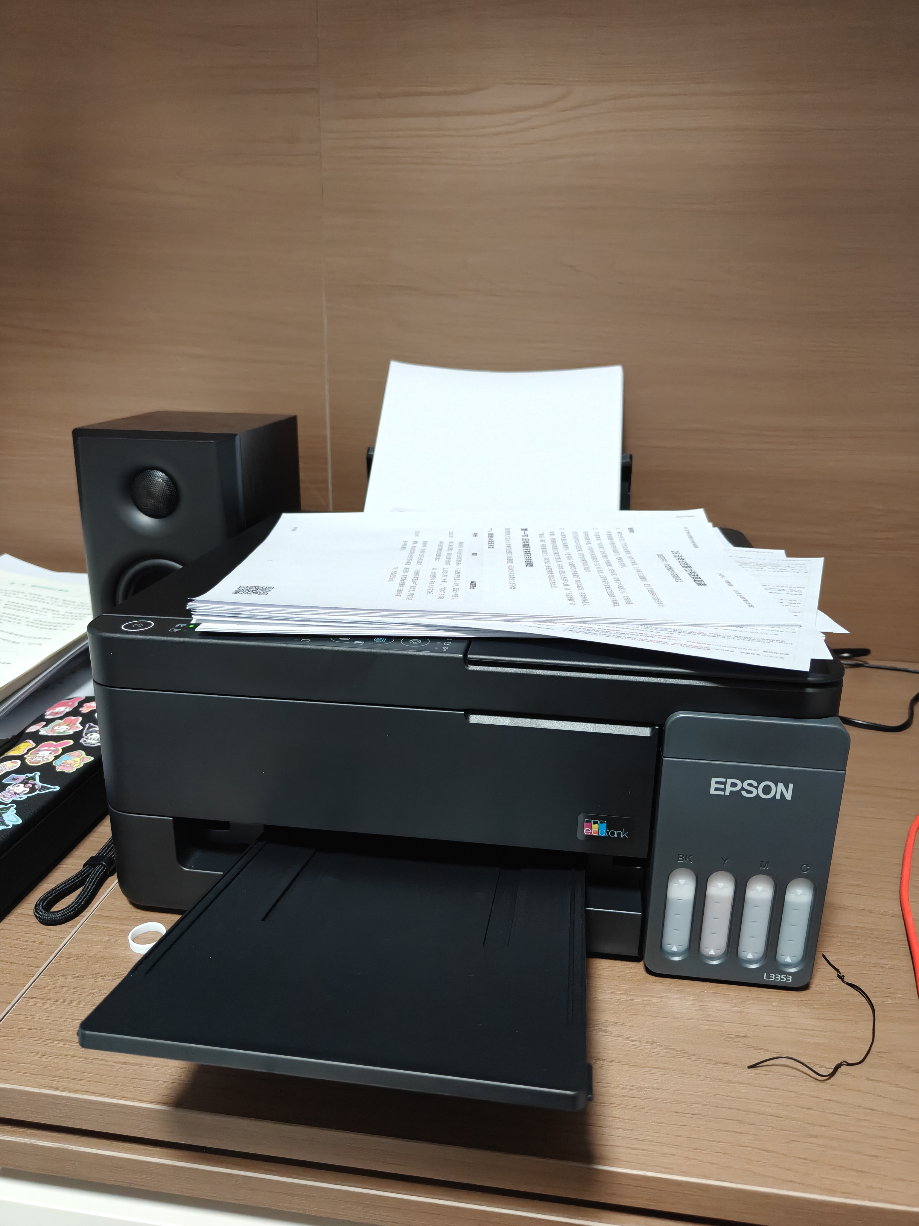 爱普生（EPSON）【6代新品】L3353墨仓式彩色家用AI学习打印机 L3251/L3255升级版(打印复印扫描 微信/无线 黑色） 实拍图