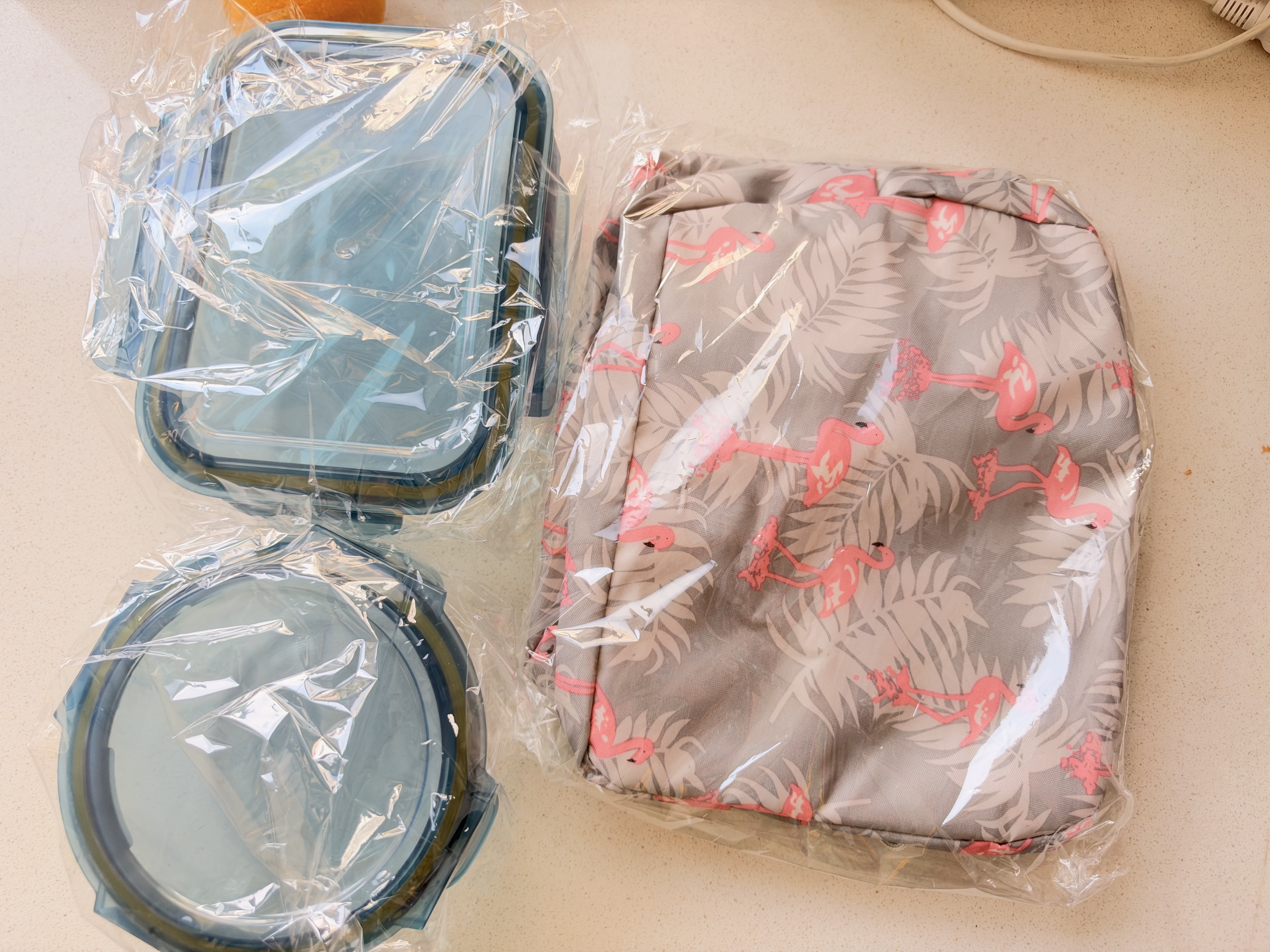 乐唯诗（LOVWISH） 高硼玻璃保鲜饭盒可微波炉加热专用餐盒格保鲜保温分隔型冰箱 一体盖【中小】640+370ml+包 实拍图