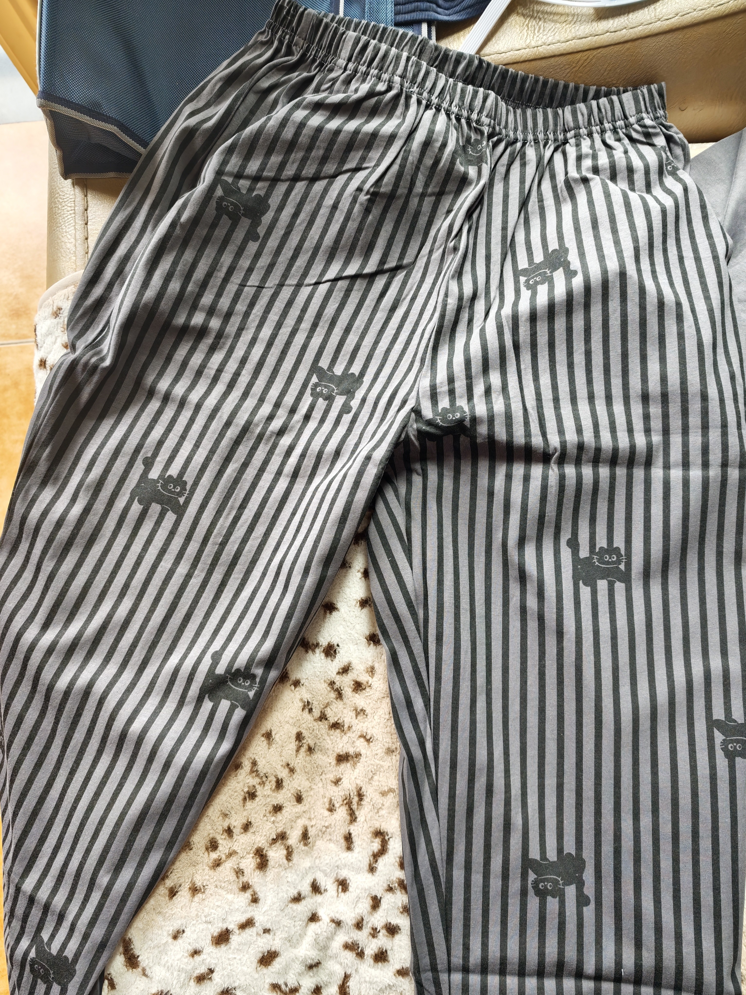 芬腾睡衣男100%纯棉抑菌防螨26年秋季新款条纹情侣家居服套装 实拍图
