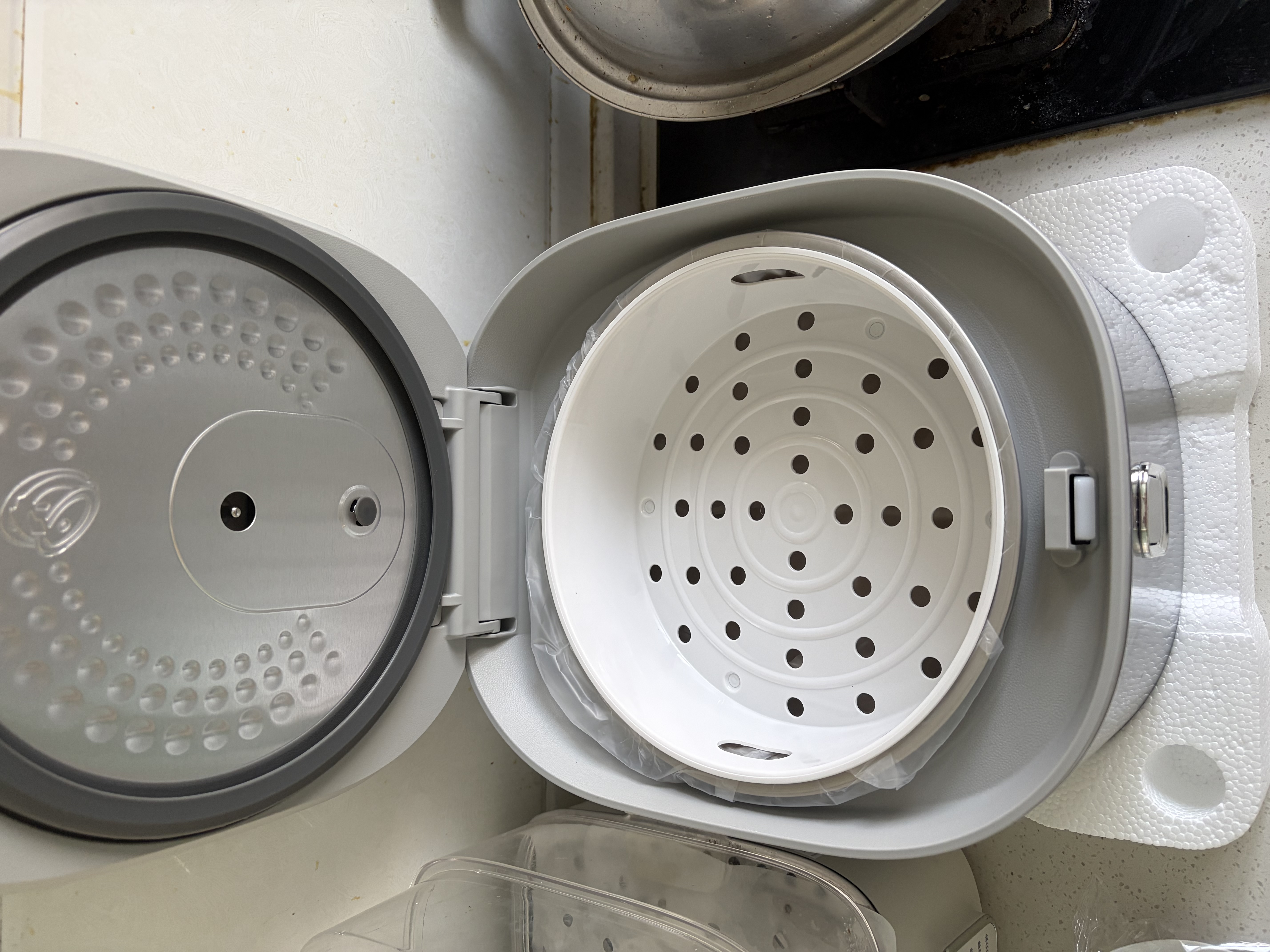 美的（Midea）电饭煲 0涂层电饭锅4升 316L不锈钢内胆3-4人家用多功能无涂层微压智能预约MB-RE476S 实拍图