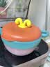 COOKSS辅食碗恒温注水保温碗316不锈钢宝宝吃饭儿童餐具橙色 实拍图