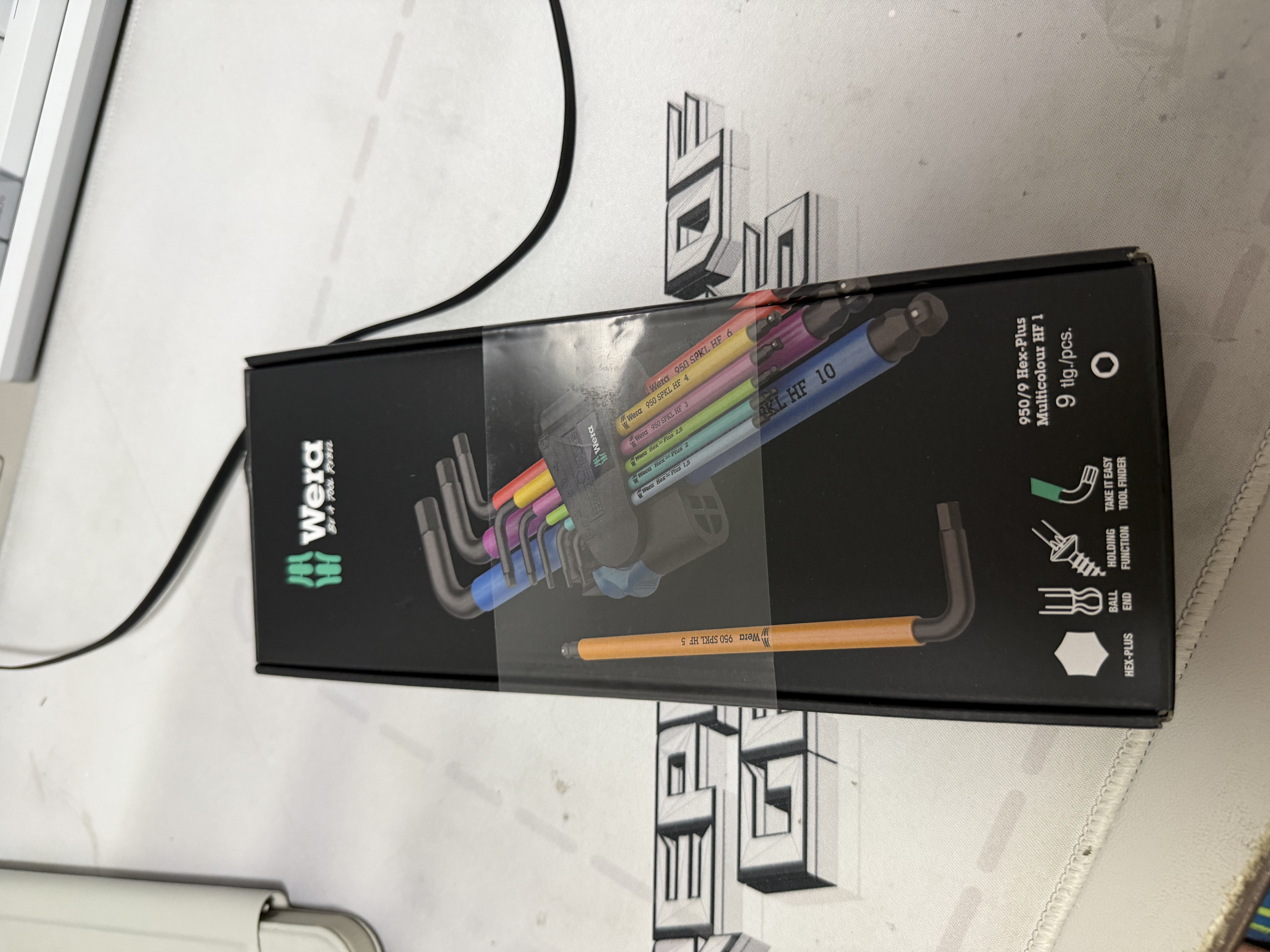 维拉（WERA）内六角扳手套装加长进口球头平头梅花短款扳手德国自行车维修工具 950爆款彩色内六角【9件】05073593001 实拍图