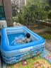 Bestway充气游泳池加厚可折叠水池儿童宝宝玩具家用戏水池蓝色青蛙2.1m 实拍图