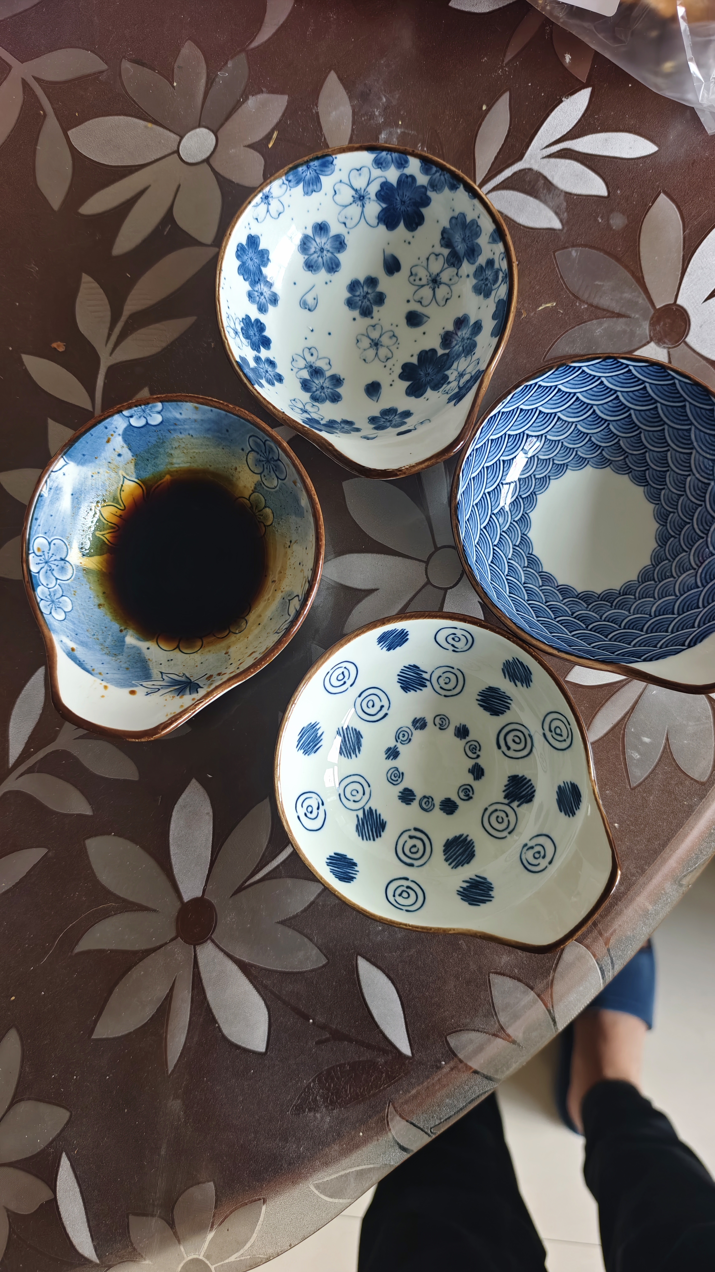 美厨（MAXCOOK）调味碟调料碟 味碟碟子4个装 家用陶瓷餐具 波西米亚风MCTC1481 实拍图