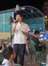 罗蒙（ROMON）夏季小立领时尚设计感短袖T恤男士宽松休闲韩版体恤衫 白色    L 实拍图
