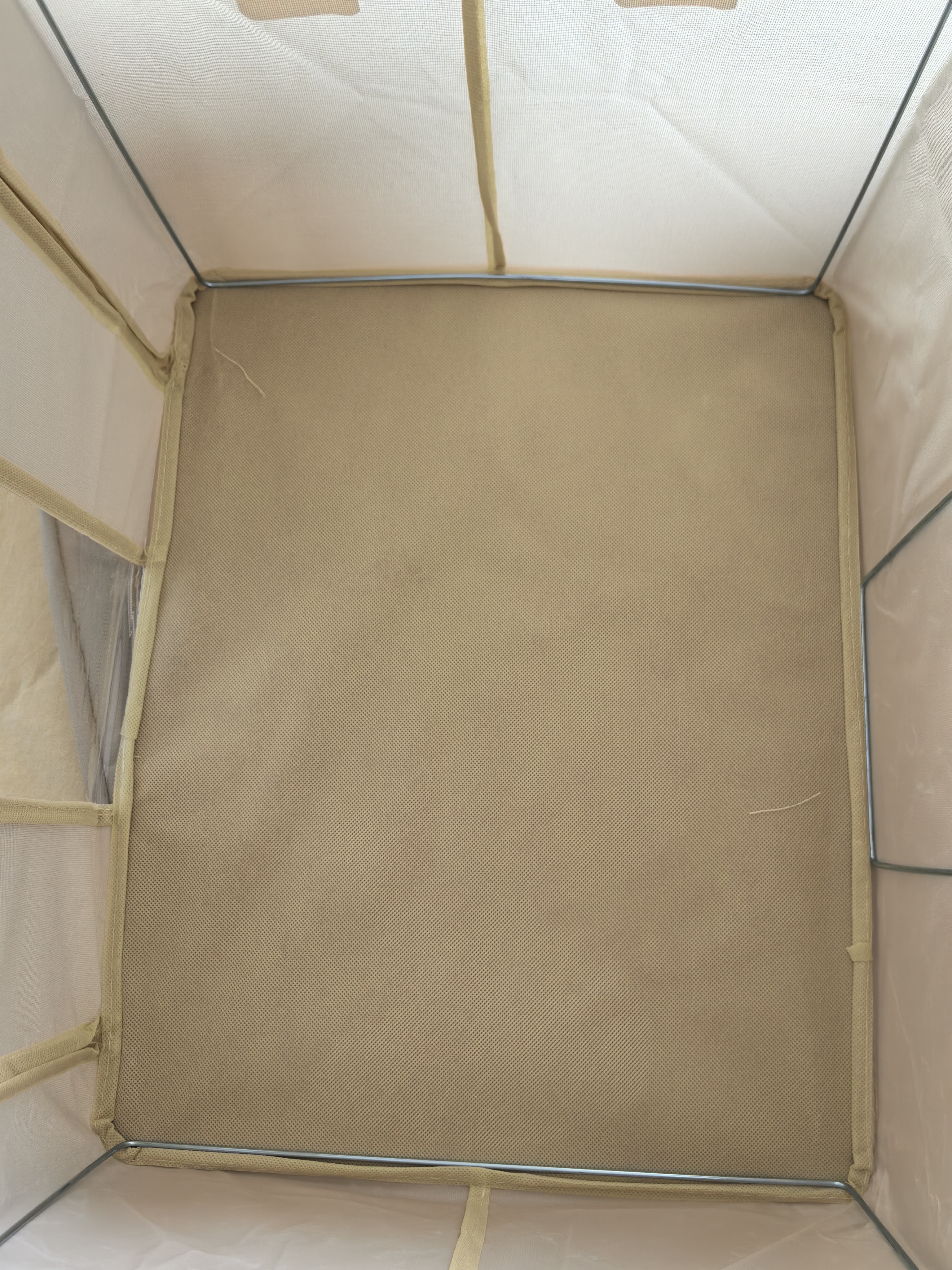 登比布艺收纳箱衣服棉被整理箱玩具衣物储物箱百纳箱 米色66L2只装 实拍图