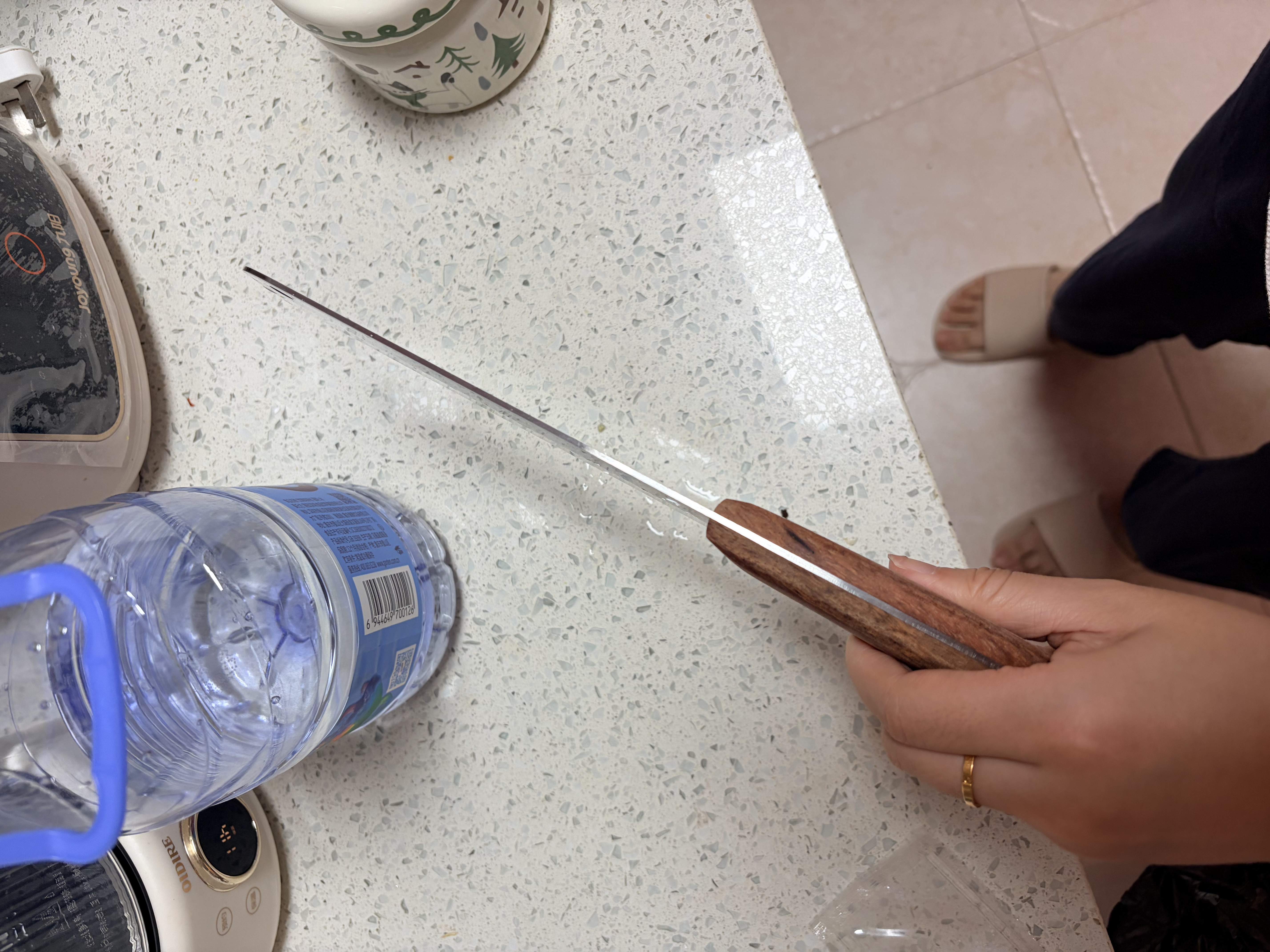 邓家刀4铬不锈钢菜刀厨房刀具家用菜刀 女士轻巧切片刀 S-409 实拍图