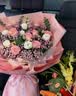 馨仪鲜花速递玫瑰向日葵康乃馨花束送女友老婆生日礼物同城配送 11朵粉玫瑰混搭花束 实拍图
