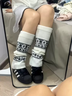特步（XTEP）堆堆袜套女秋冬针织保暖护膝暖腿日系y2k搭配雪地靴打底裤 实拍图