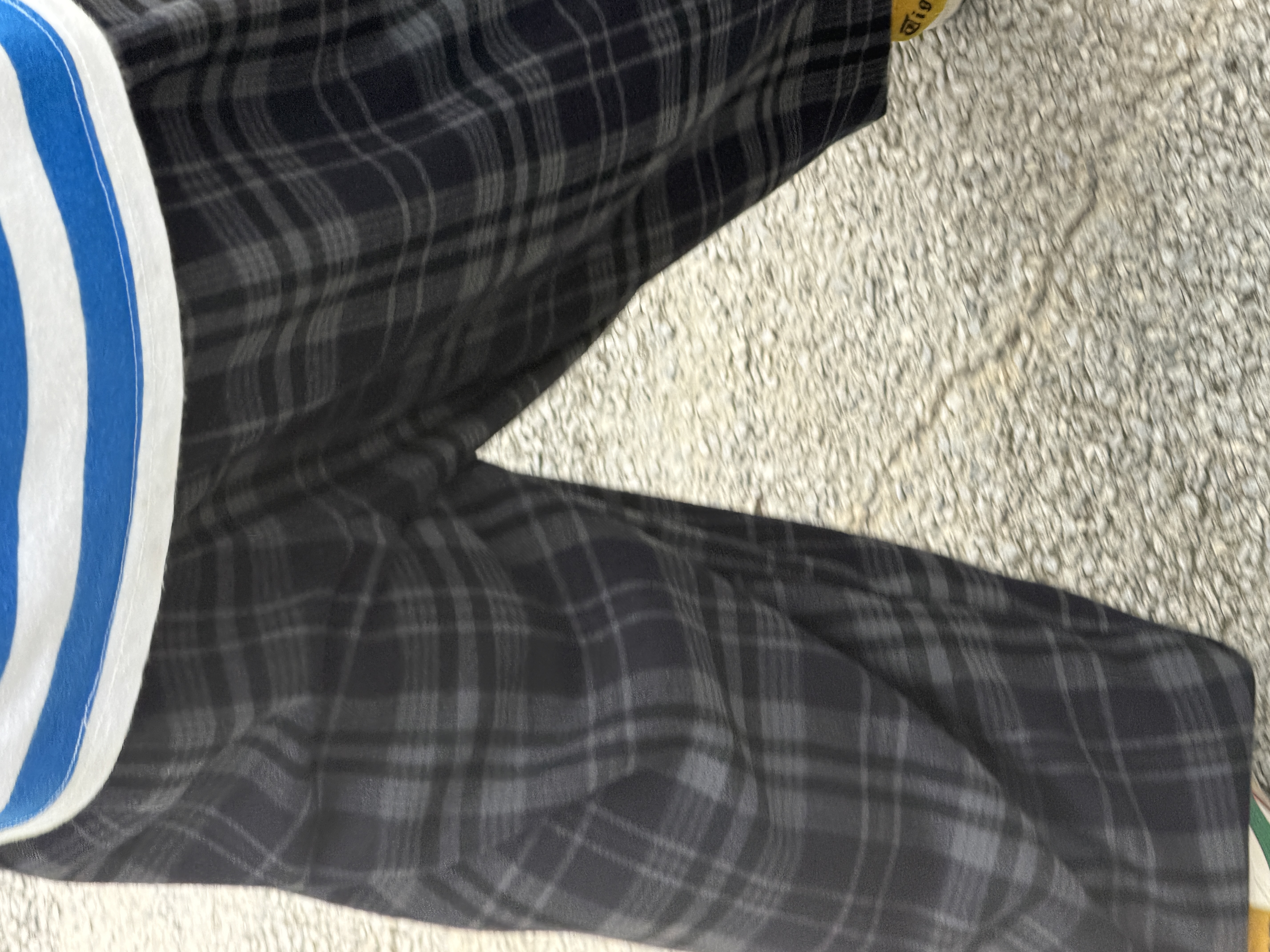 嘟嘟家儿童裤子秋季男童长裤格子保暖秋款女童灯笼裤韩版童装秋装复古潮 藏青色 120 实拍图
