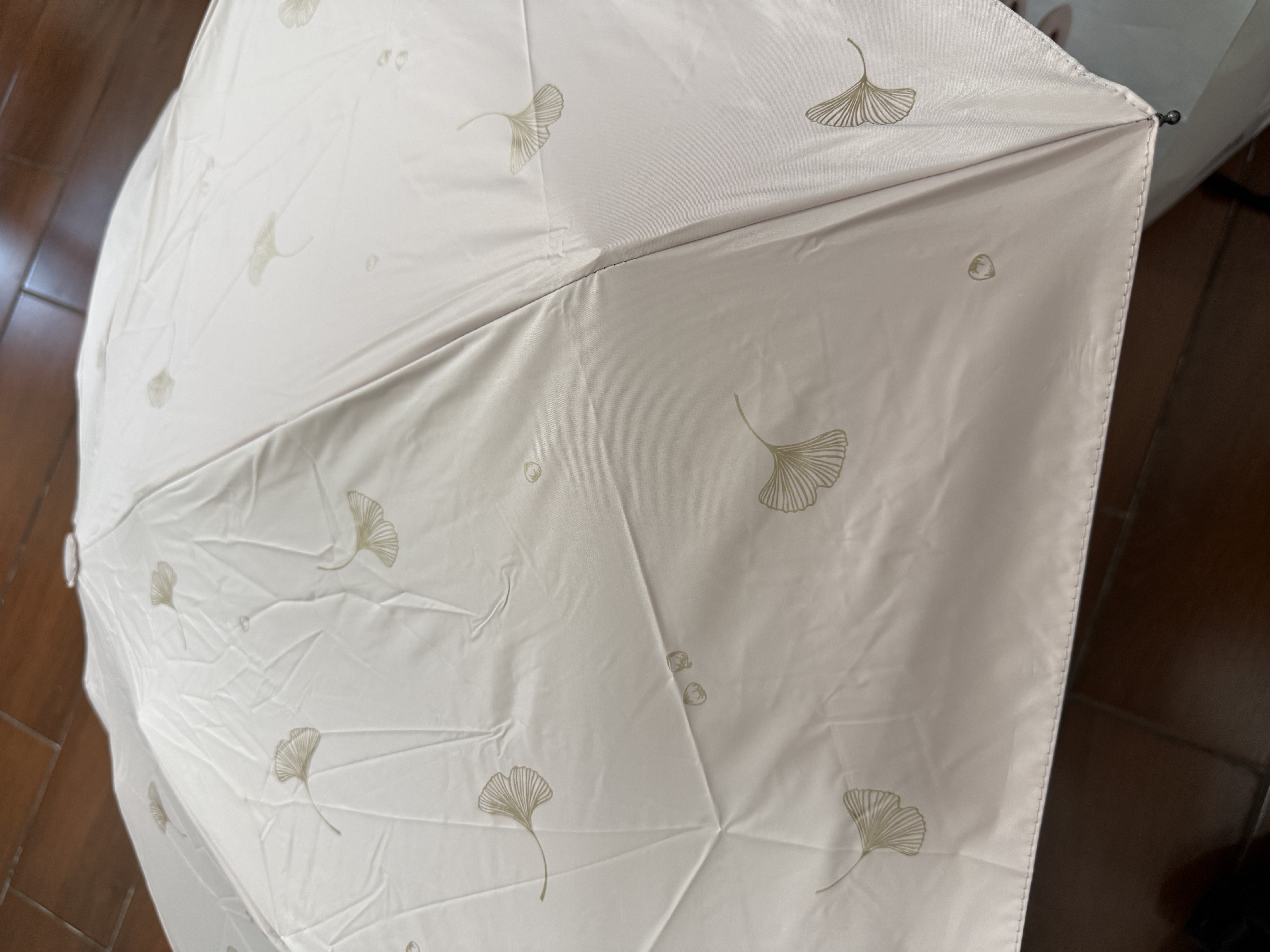 天堂伞 防晒晴雨伞五折 黑胶防紫外线太阳伞遮阳印花晴雨伞 山樱粉 实拍图