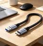 绿联 移动硬盘数据连接线 Micro USB3.0高速传输 适用东芝希捷西数移动硬盘盒子转接线 0.25米60527 实拍图