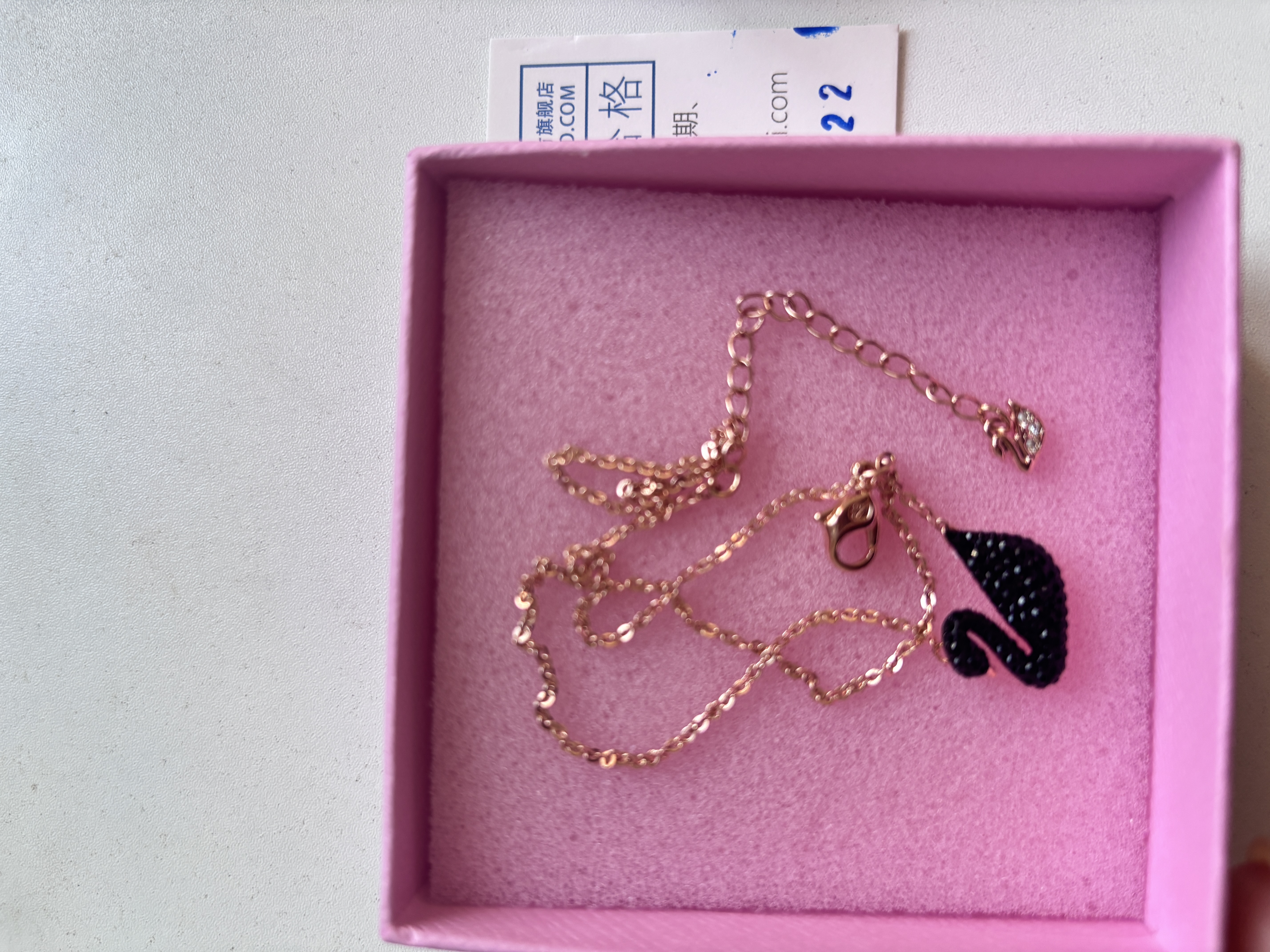 施华洛世奇（SWAROVSKI）【生日礼物】Swan优雅天鹅项链女吊坠轻奢小众送女友女 镀玫瑰金色(大)5204134 实拍图