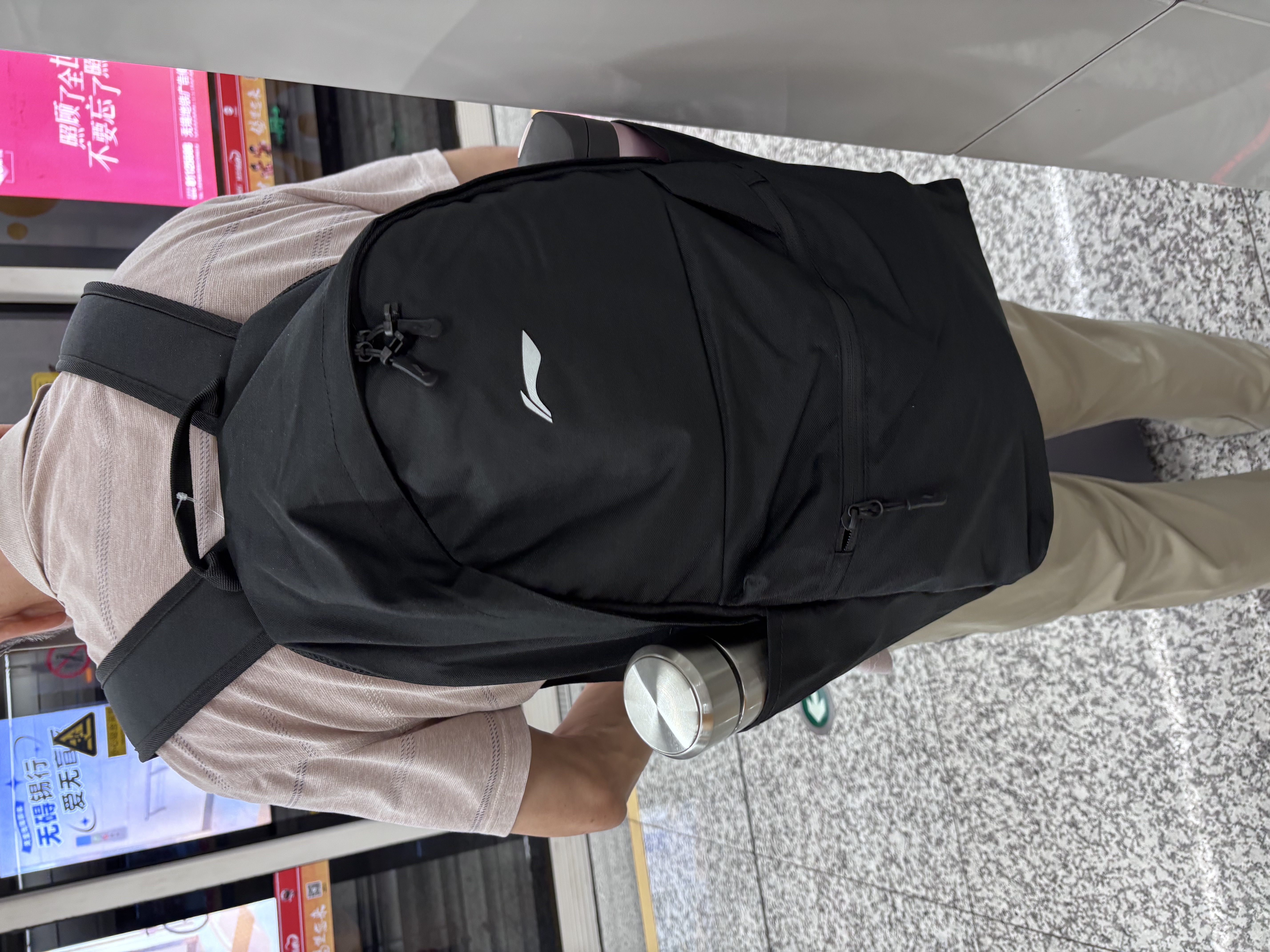 李宁双肩包背包男女大容量轻便出游初高中学生护脊减负书包旅行电脑包 实拍图