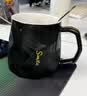 几物森林 陶瓷马克杯带盖大容量咖啡杯情侣杯牛奶杯早餐水杯男女茶杯黑色 实拍图