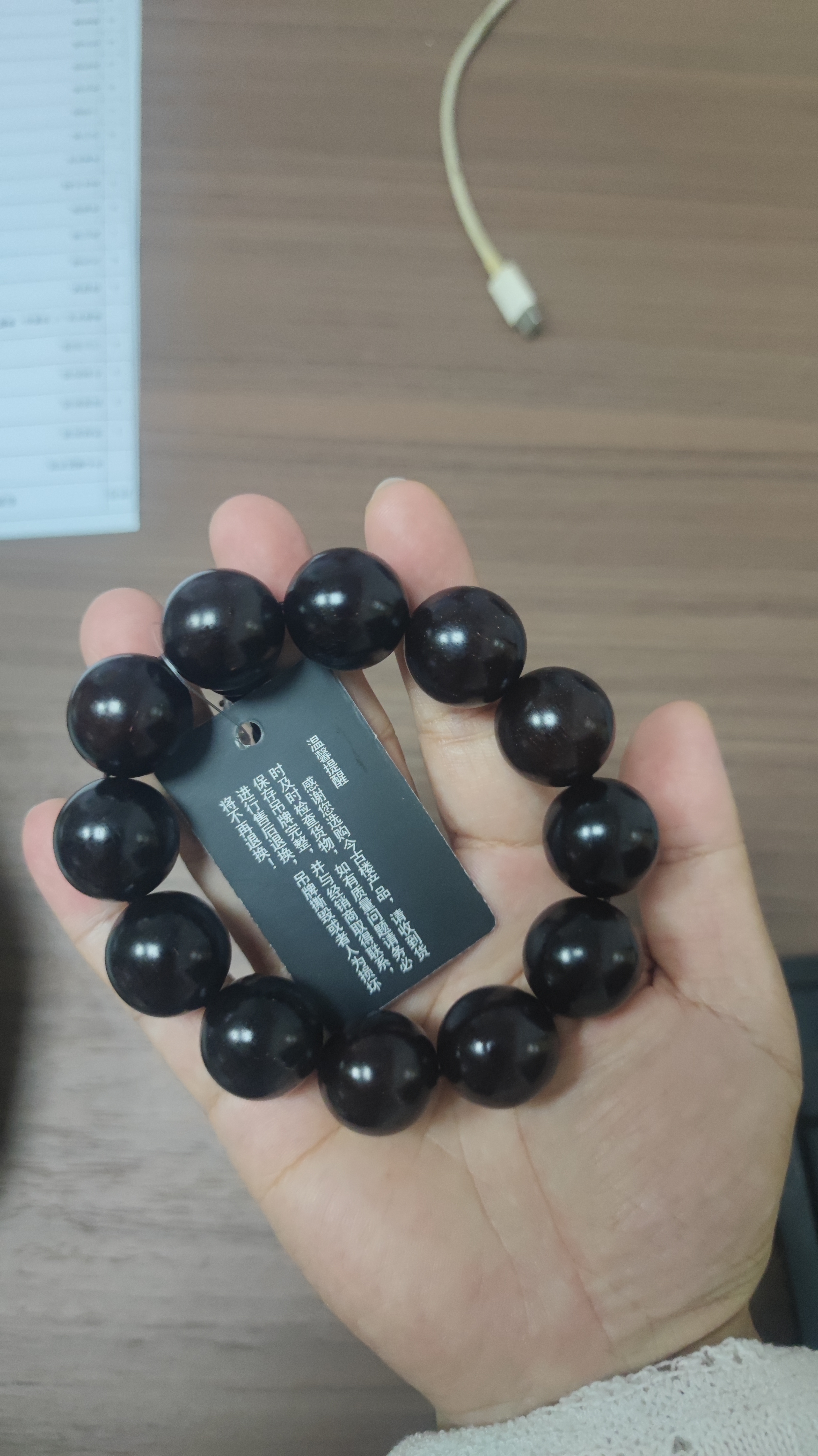 今古楼印度小叶紫檀满金星老料高密紫檀手串2.0男款佛珠紫檀木文玩手链 满金星手串20MM12颗（适合手腕17.5-19.5cm） 实拍图