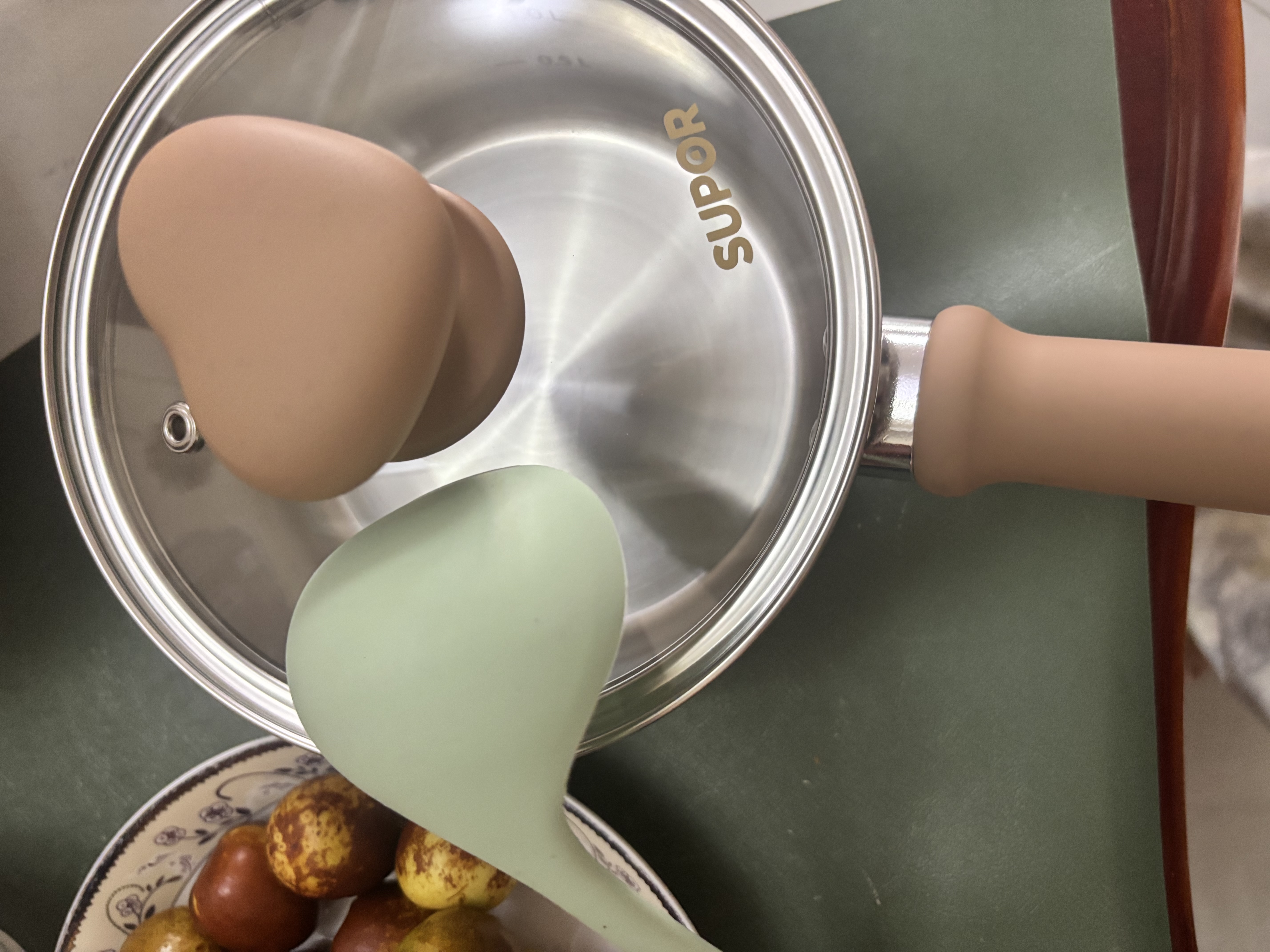 苏泊尔（SUPOR）奶锅婴儿316L不锈钢辅食锅宝宝 热牛奶泡面汤锅磁炉通用16cm 实拍图