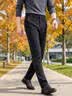 罗蒙（ROMON）休闲裤男秋冬潮流西裤免烫宽松通勤商务弹力百搭裤子男XK35黑色32 实拍图