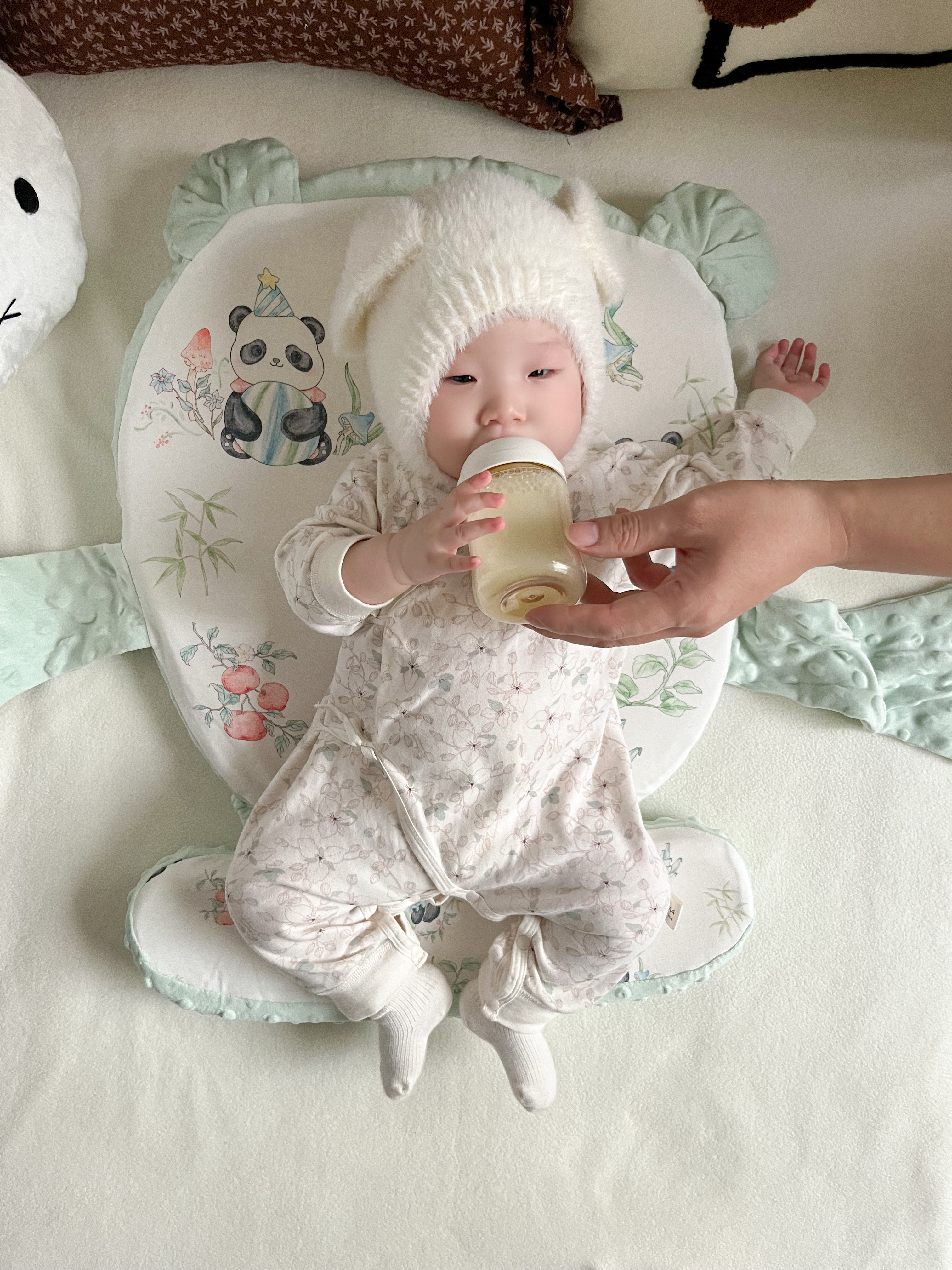 ipoosi斜坡枕婴儿防宝宝吐奶新生儿0 12个月躺喂趴睡哺乳斜坡垫双面可用 实拍图