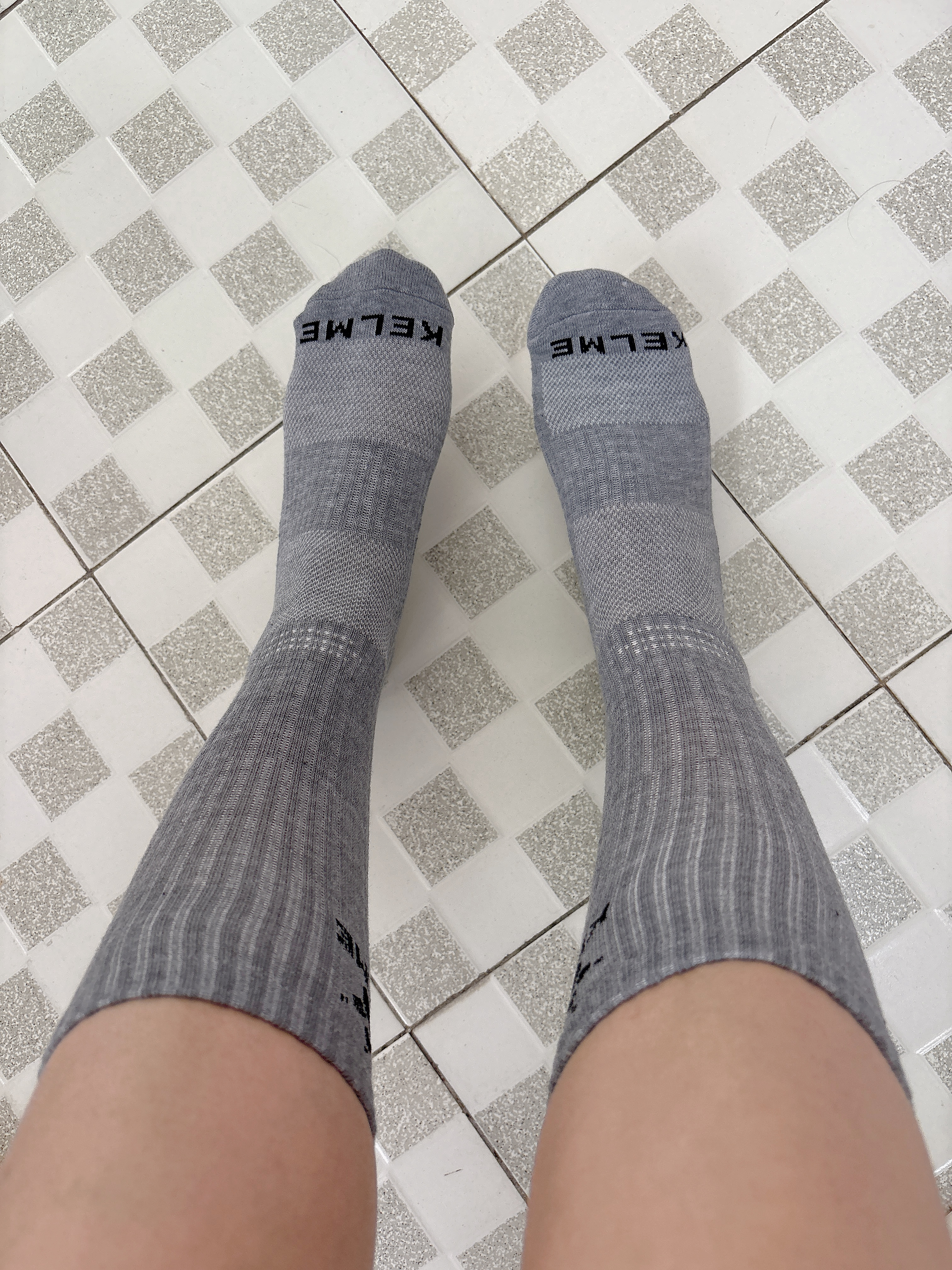 卡尔美（KELME）袜子运动袜（3双）男女秋冬保暖长袜篮球吸汗跑步抗菌休闲生活袜 实拍图