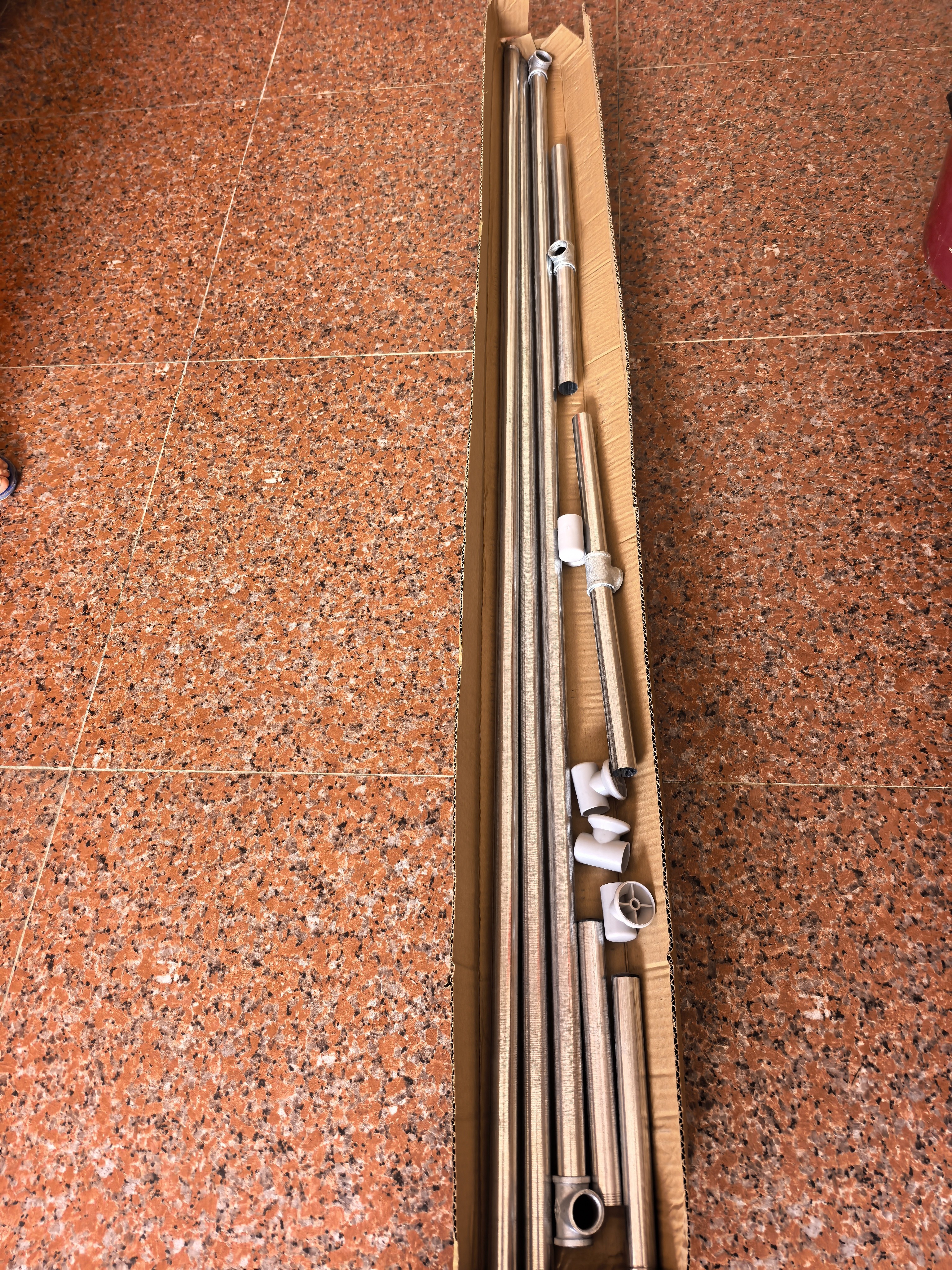 钢管晾衣架落地凉衣架晾衣杆阳台家用卧室户外挂衣架简易晒被水管 长2米*高1.6米 实拍图