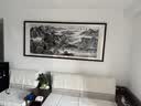 墨绰宝地福居山水画靠山图客厅装饰画办公室挂画沙发背景墙画茶室壁画 宝地福居A1 215*95cm红木色实木框+宣纸锦绫装裱+有机玻璃 实拍图