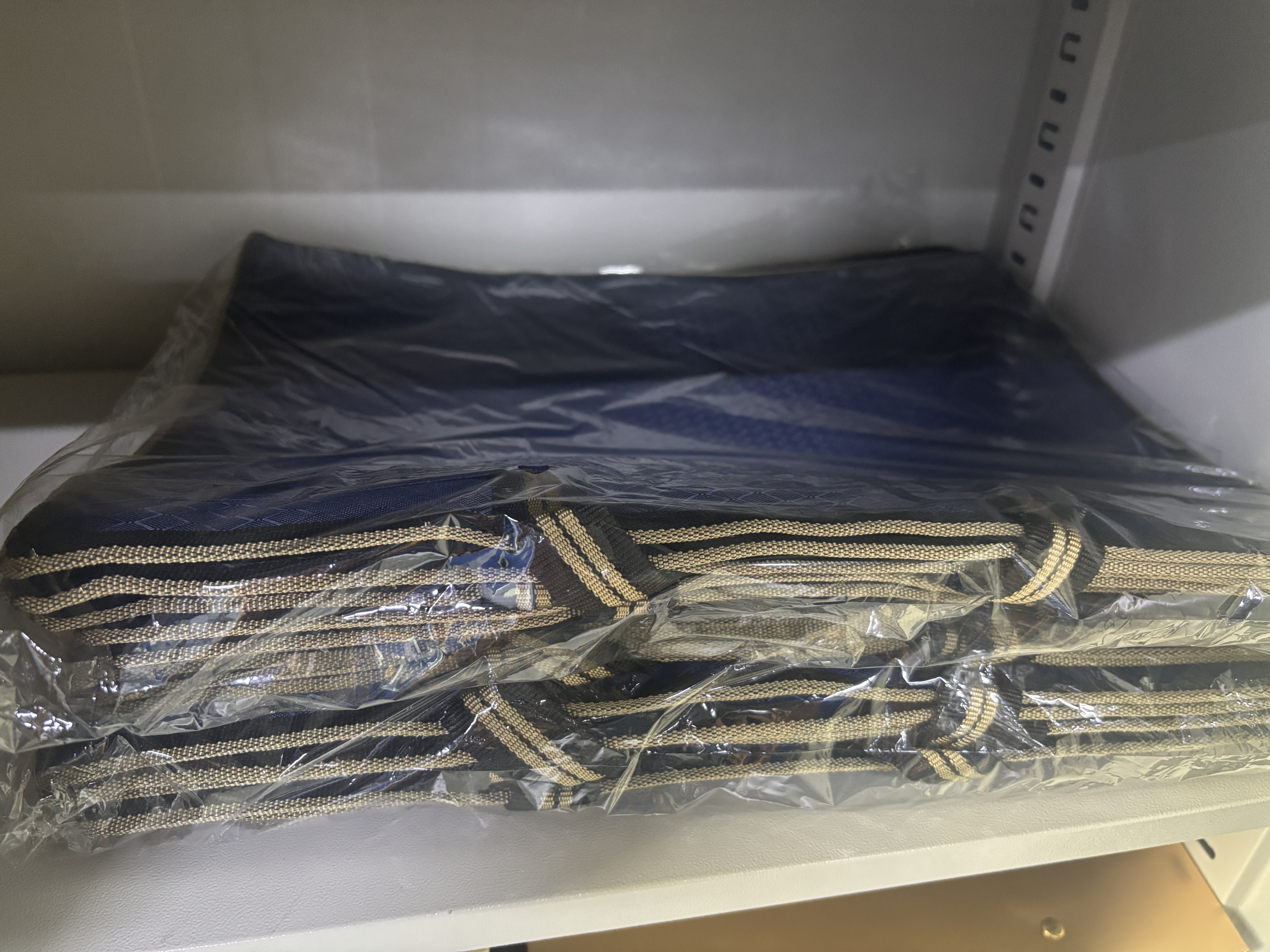 百利文【5个装】H136蓝色立体手提袋公文袋文件袋资料收纳袋办公会议手提袋拉链袋男士通勤手提收纳包 实拍图