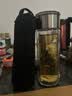 杯套保温杯保护套斜跨通用水杯套防摔隔热防烫玻璃杯袋子提绳简约 黑色中大号（6.5cm*18cm） 无规格 实拍图