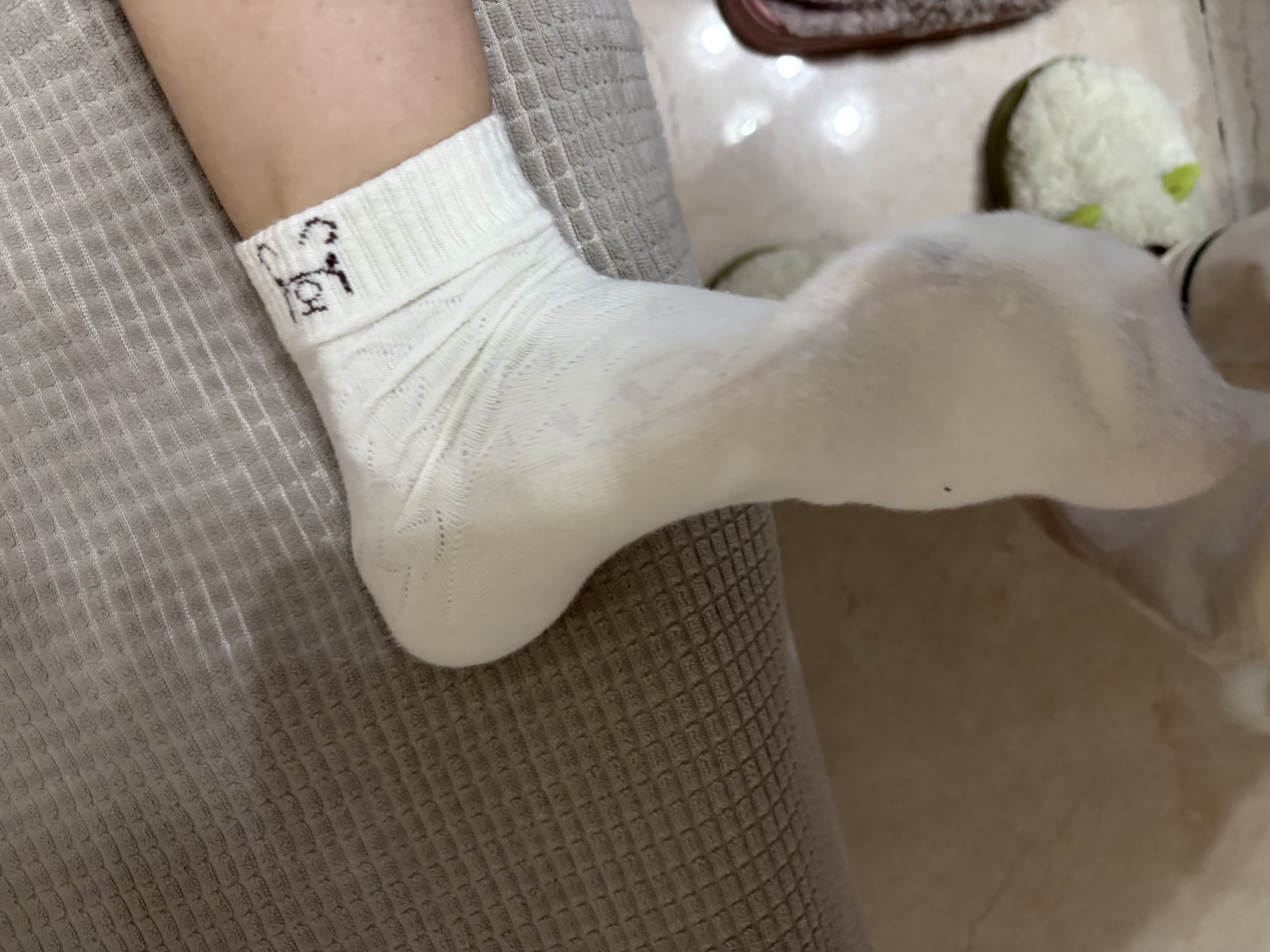 棉满满袜子女士中筒袜100%纯棉10A抗菌防臭卡通可爱长筒长袜秋冬季6双装 实拍图