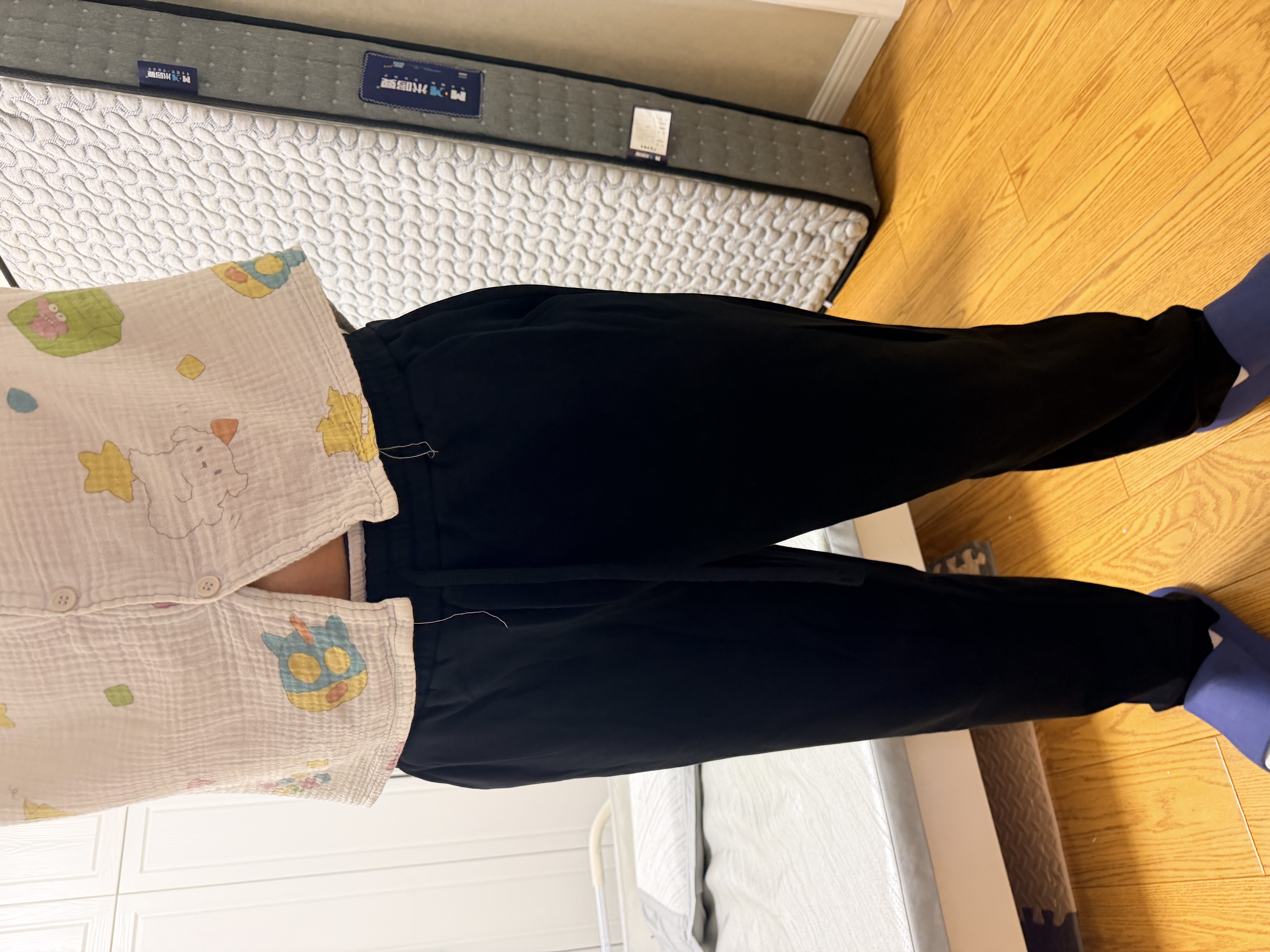 名创优品（MINISO）休闲直筒裤子男重磅潮流秋季青少年宽松百搭垂感卫裤 黑 3XL 实拍图